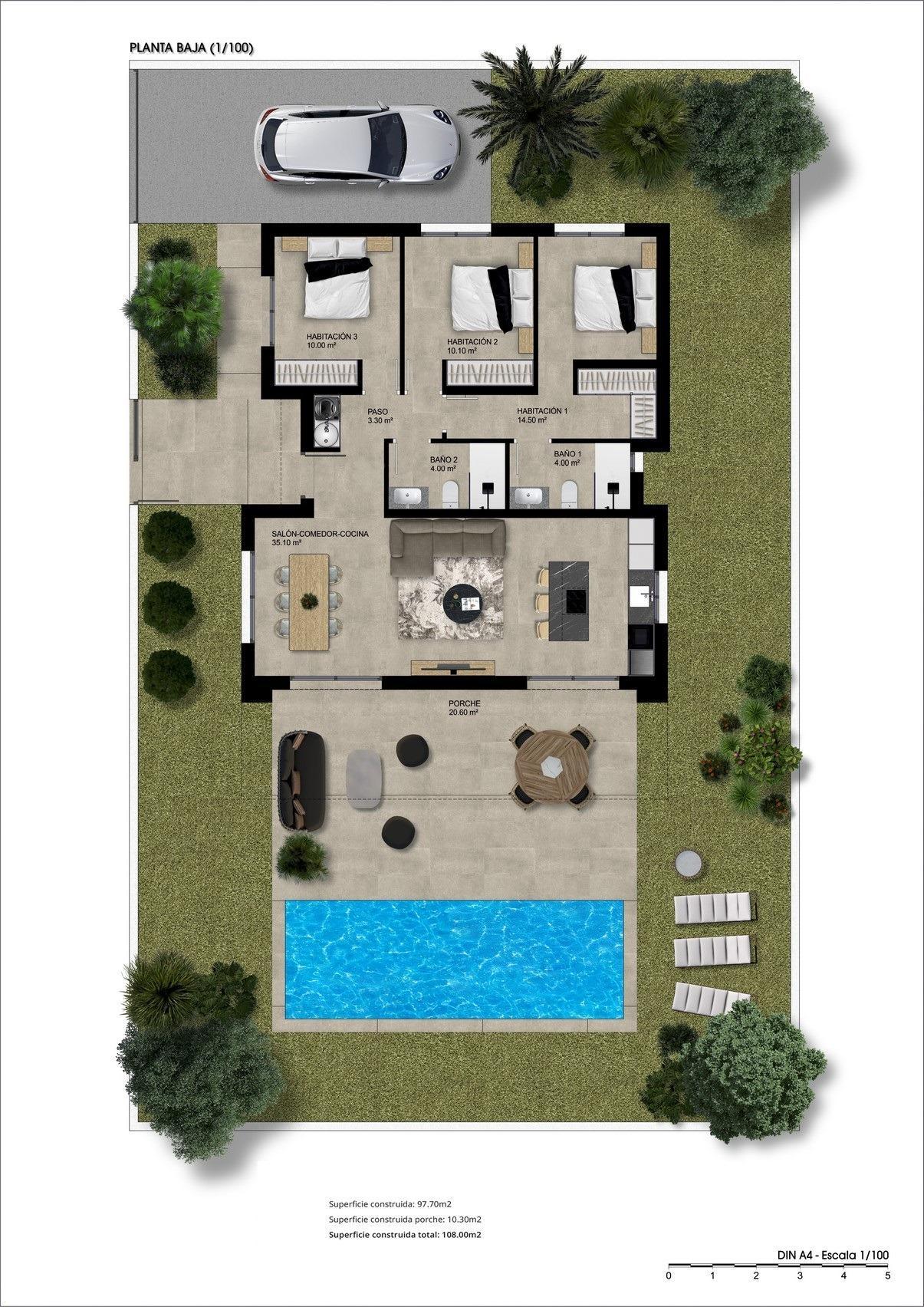 Villa en Hondón de las Nieves