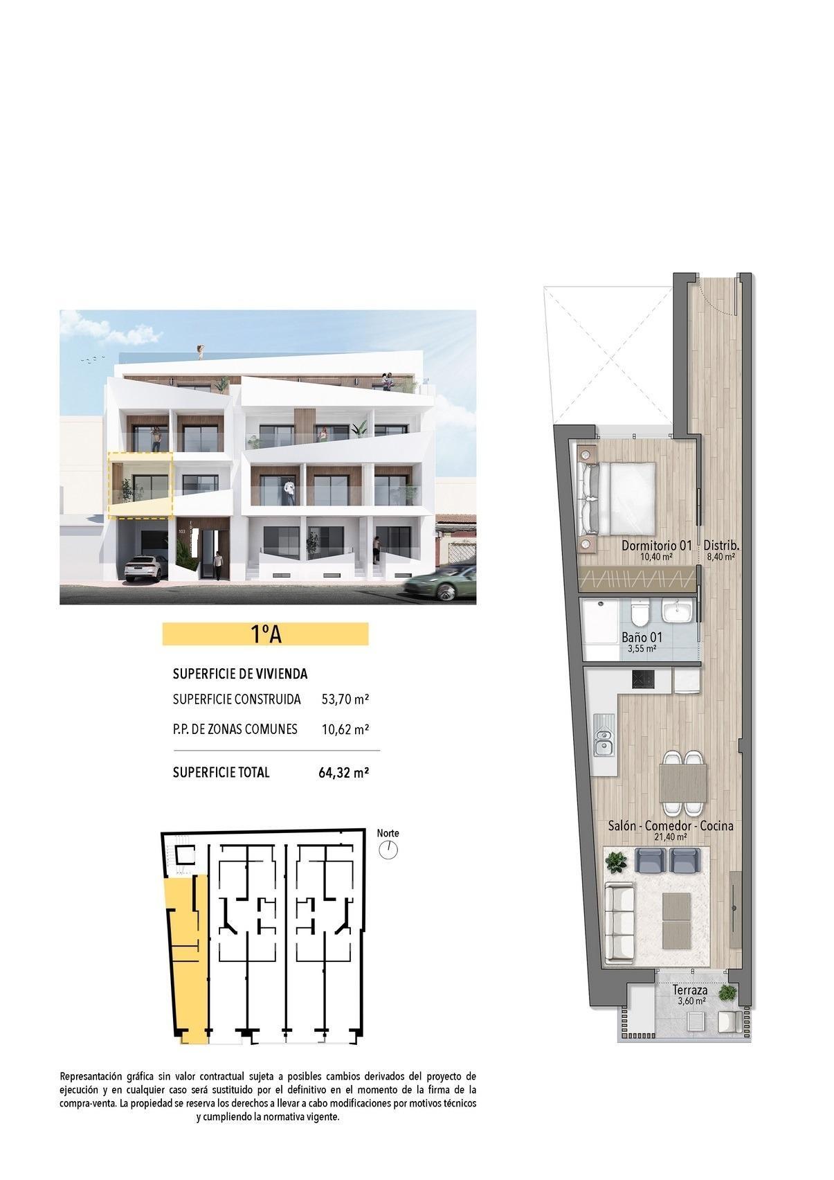Apartamento Obra Nueva con Piscina Privada en Torrevieja - 250m Playa