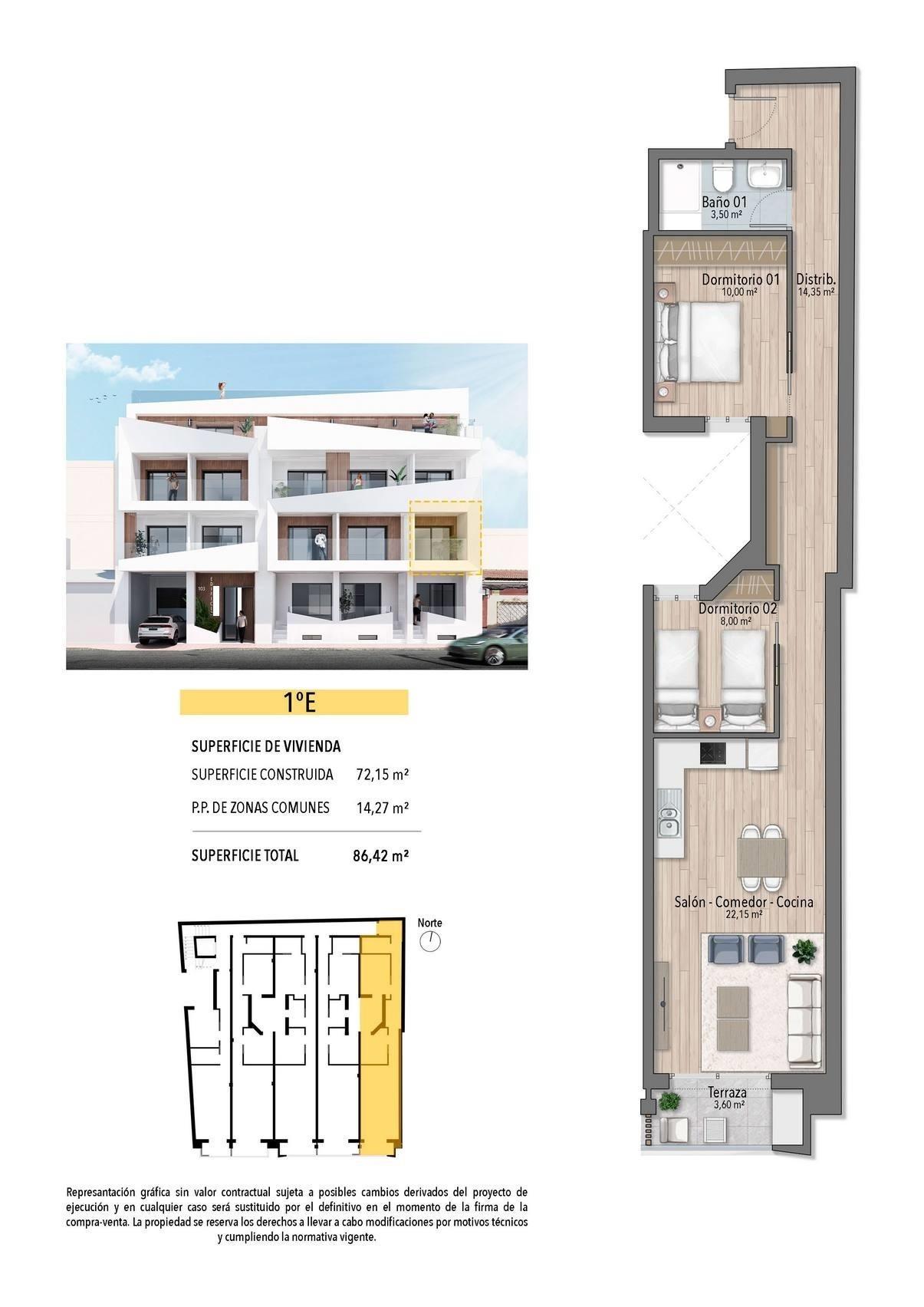 Apartamento Obra Nueva con Piscina Privada a 250m de Playa del Cura, Torrevieja