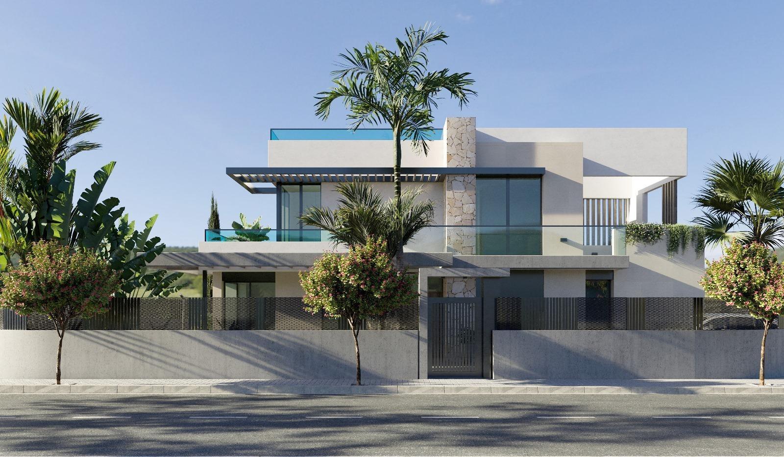 Villa obra nueva con piscina en Los Alcázares — 3 dorm.