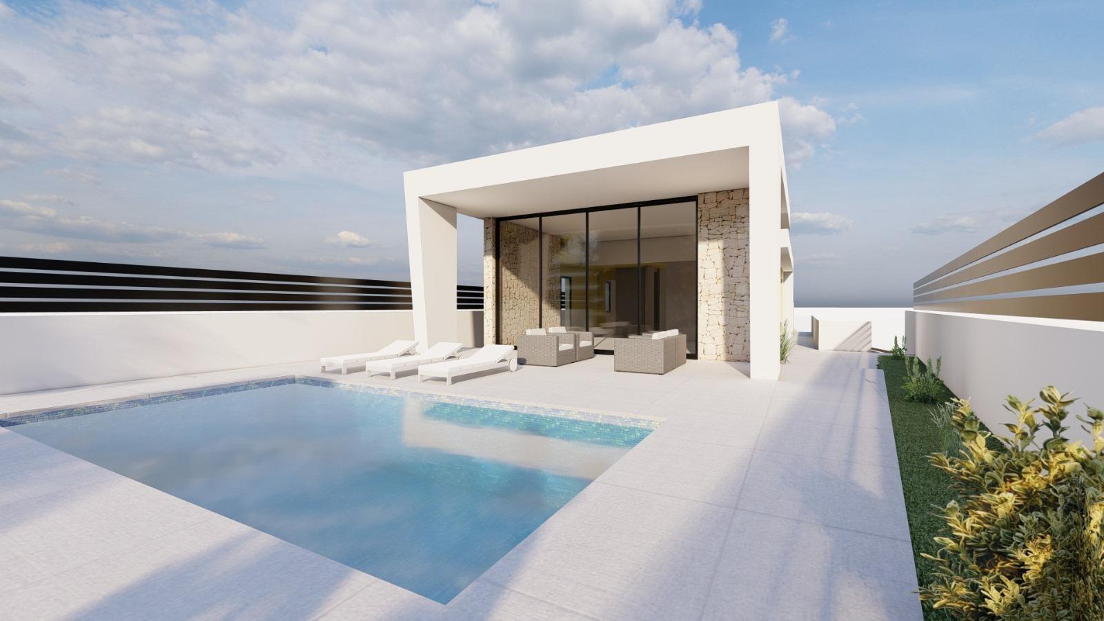 Villa Obra Nueva con Piscina Privada en Los Balcones, Torrevieja — 3 Dorm.