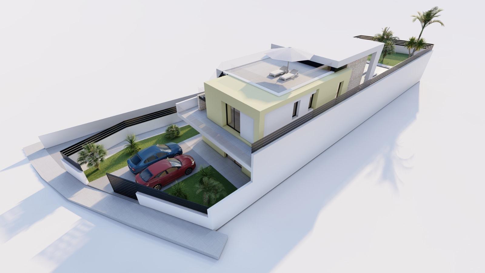 Villa Obra Nueva con Piscina Privada en Los Balcones, Torrevieja — 3 Dorm.