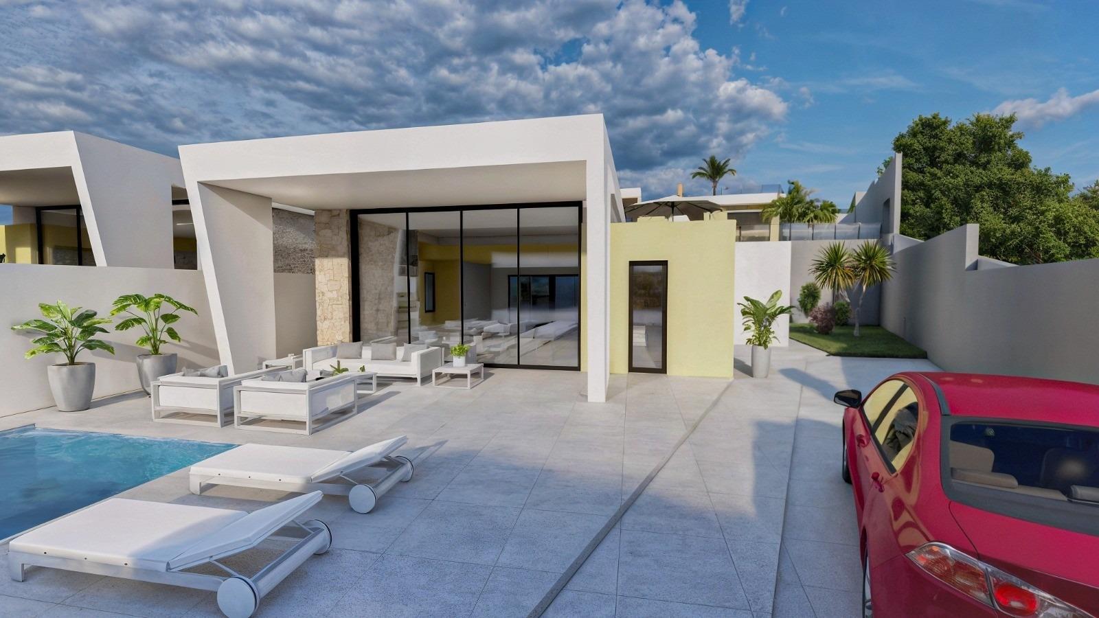 Villa Obra Nueva con Piscina Privada en Los Balcones, Torrevieja — 3 Dorm.