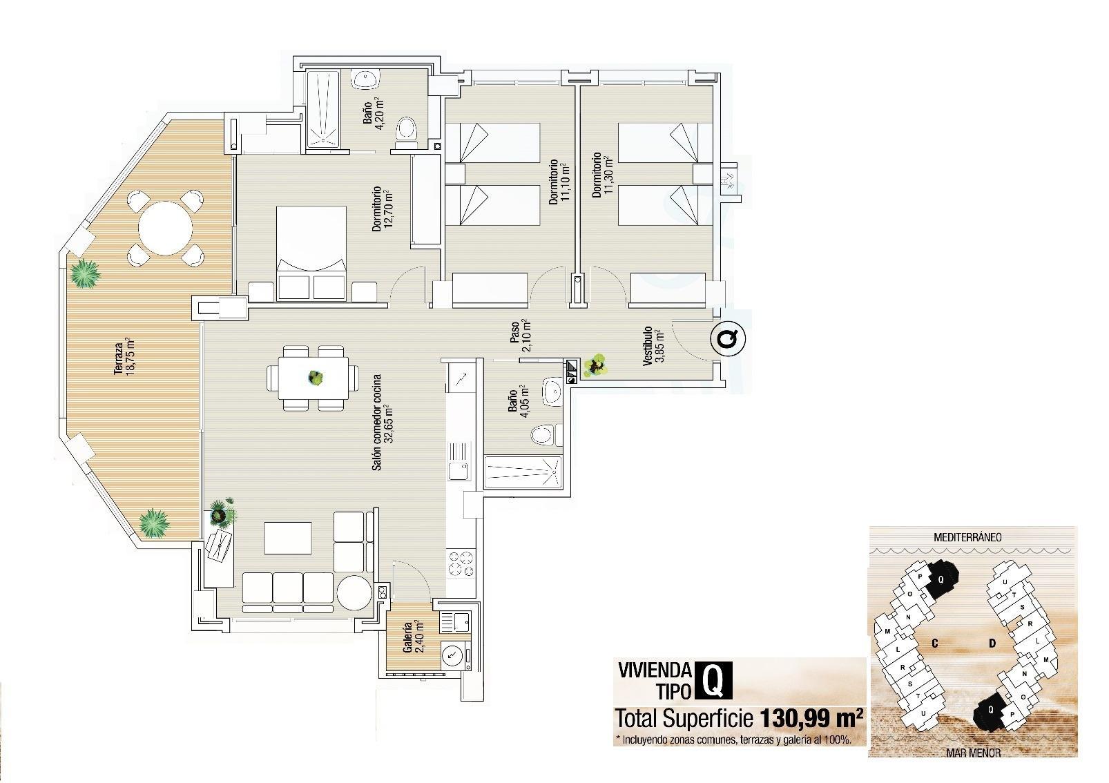 Apartamento en La Manga del Mar Menor