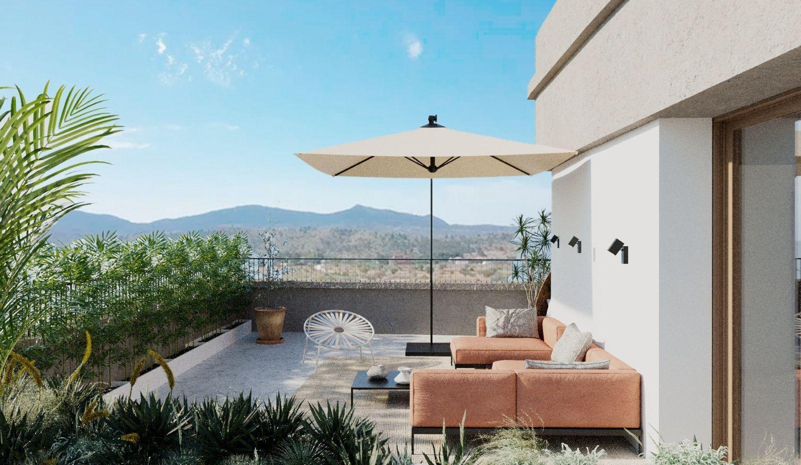 Ático Obra Nueva con Piscina Privada en Hondón de las Nieves — 2 Dorm.