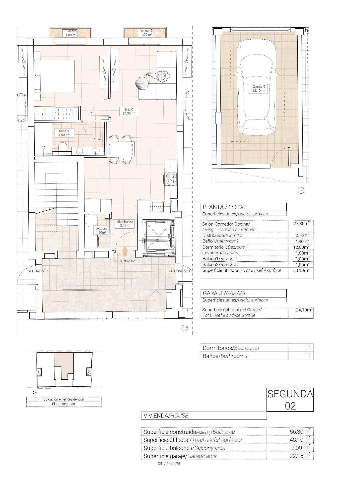 Apartamento en Hondón de las Nieves