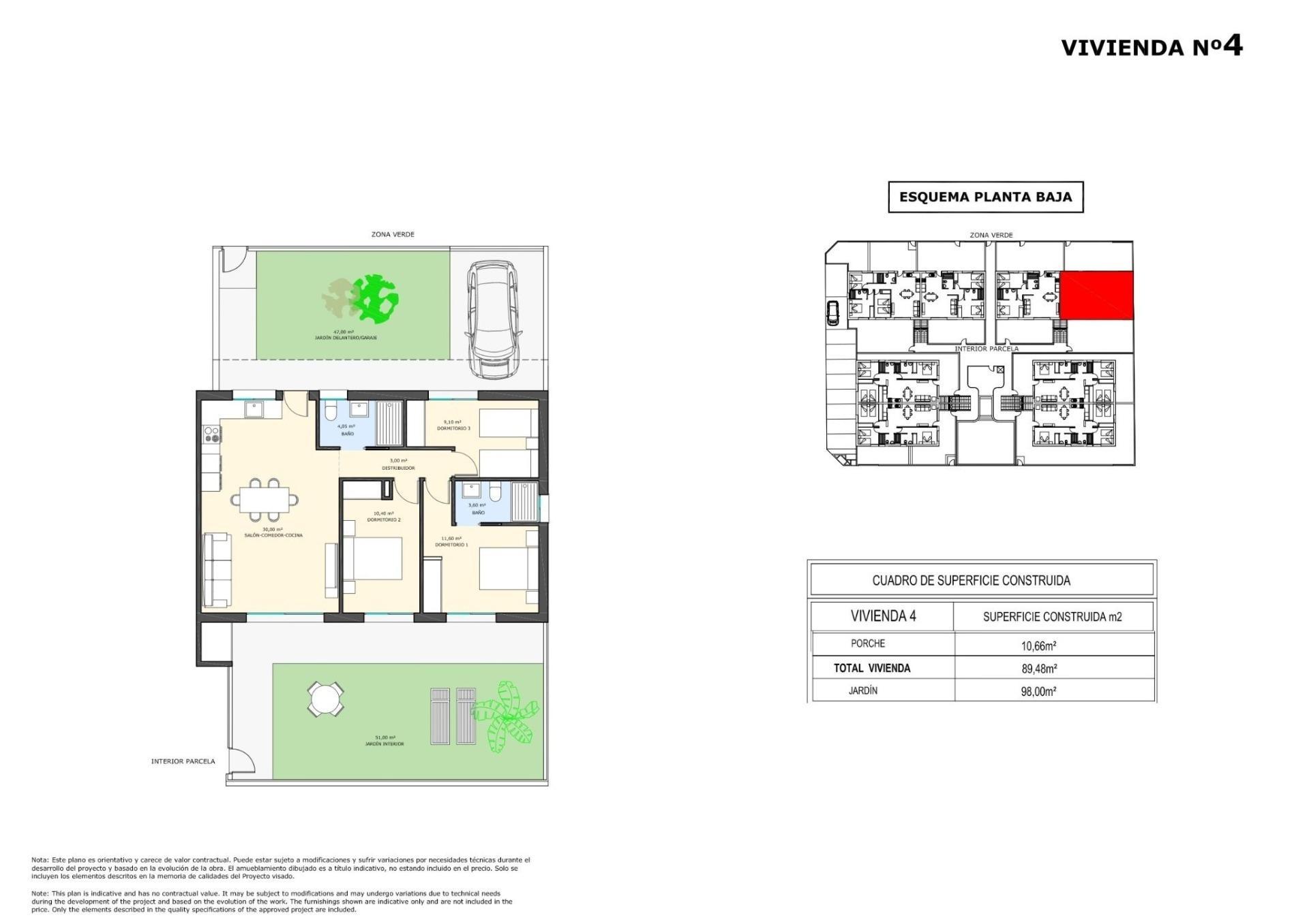 Chalet Obra Nueva con Piscina Privada en Pilar de la Horadada — 3 Dorm.