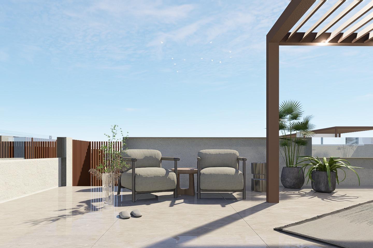 Chalet Obra Nueva con Piscina Privada en Pilar de la Horadada — 3 Dorm.