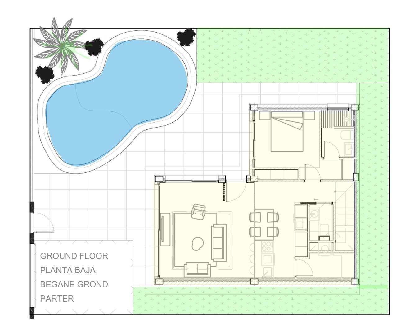 Villa obra nueva con piscina en Torre Pacheco — 3 dorm, 3 baños