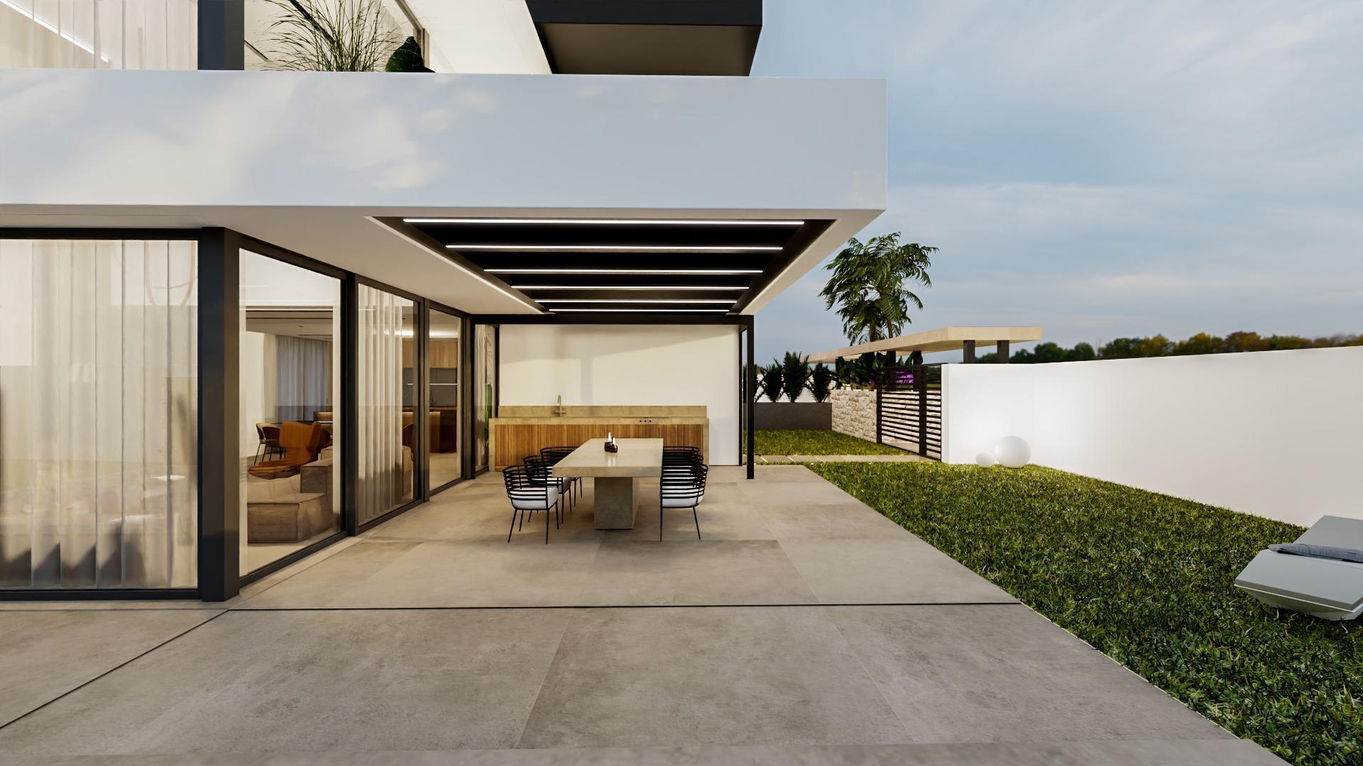 Villa Obra Nueva con Piscina en La Zenia, Orihuela Costa — 4 Dorm.