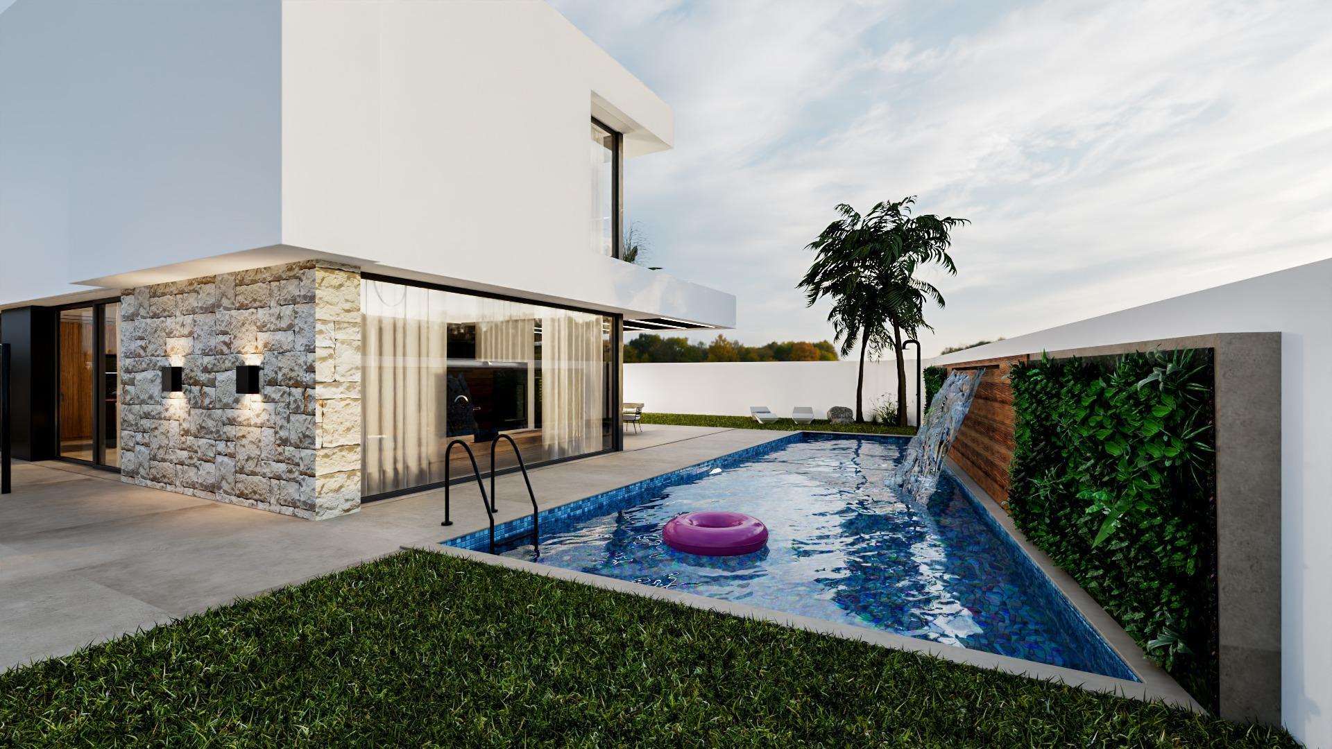 Villa Obra Nueva con Piscina en La Zenia, Orihuela Costa — 4 Dorm.