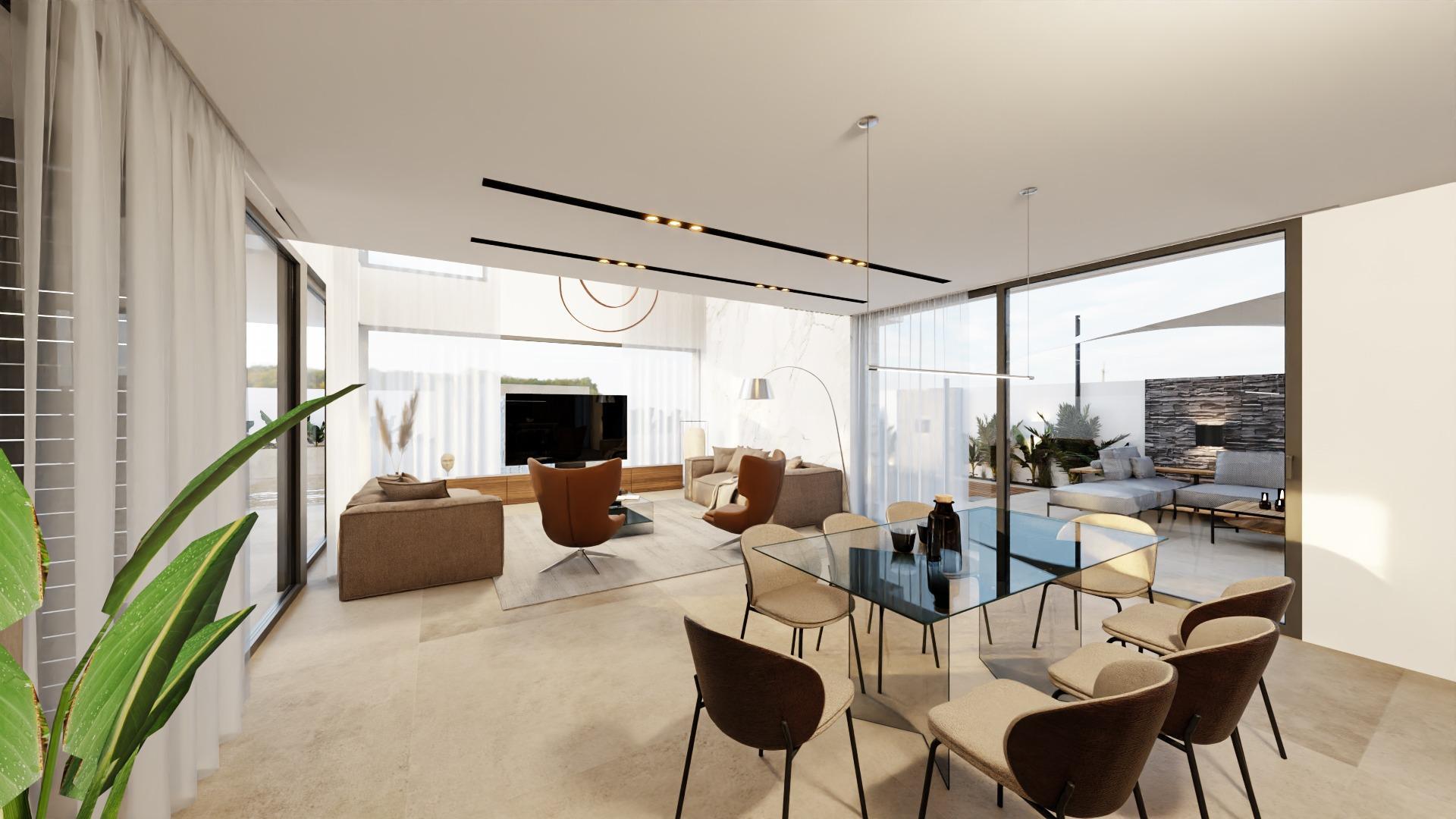 Villa Obra Nueva con Piscina en La Zenia, Orihuela Costa — 4 Dorm.