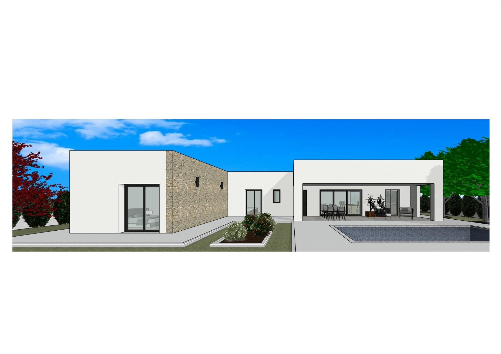 Villa Obra Nueva en La Romana (Alicante) — 3 Dorm, Piscina Privada, Gran Parcela