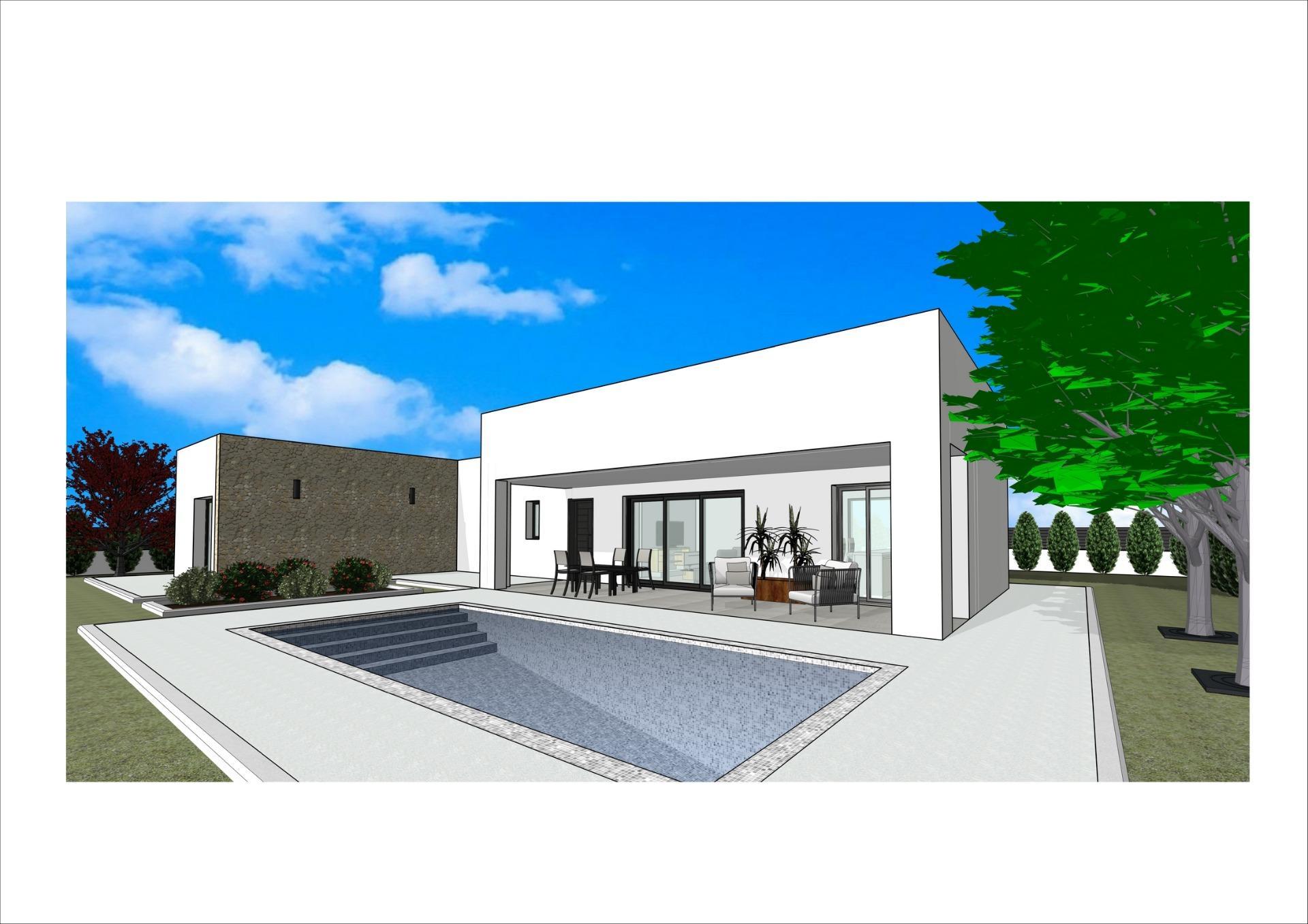 Villa Obra Nueva en La Romana (Alicante) — 3 Dorm, Piscina Privada, Gran Parcela