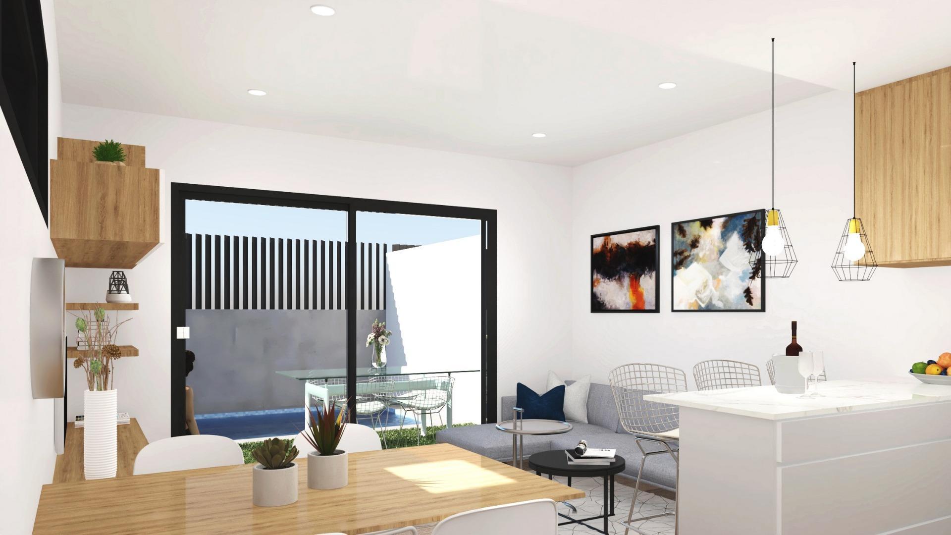 Villa obra nueva con piscina en San Javier — 3 dorm, 54m² parcela