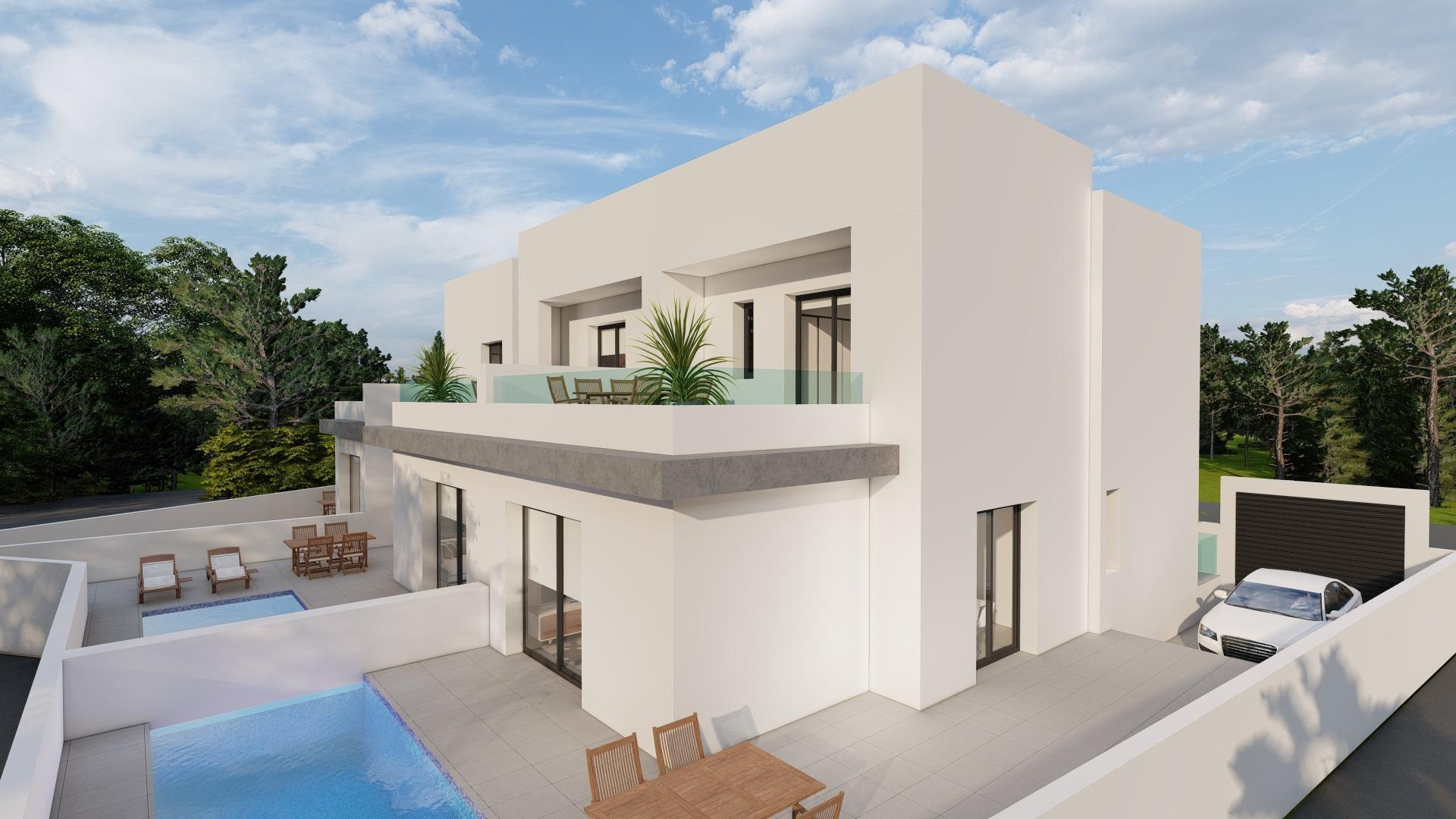 Villa obra nueva en Daya Nueva con piscina privada — 3 dorm.