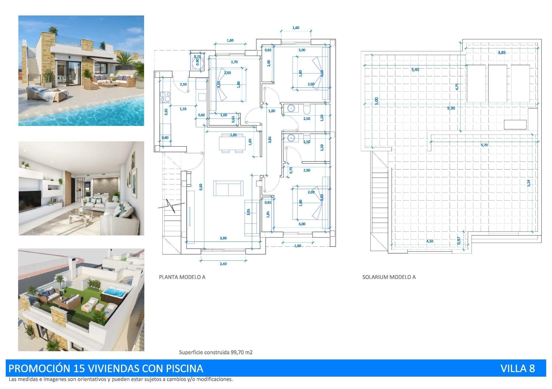 Villa Obra Nueva 3 Dorm. Piscina Privada en San Fulgencio — Hogar Mediterráneo