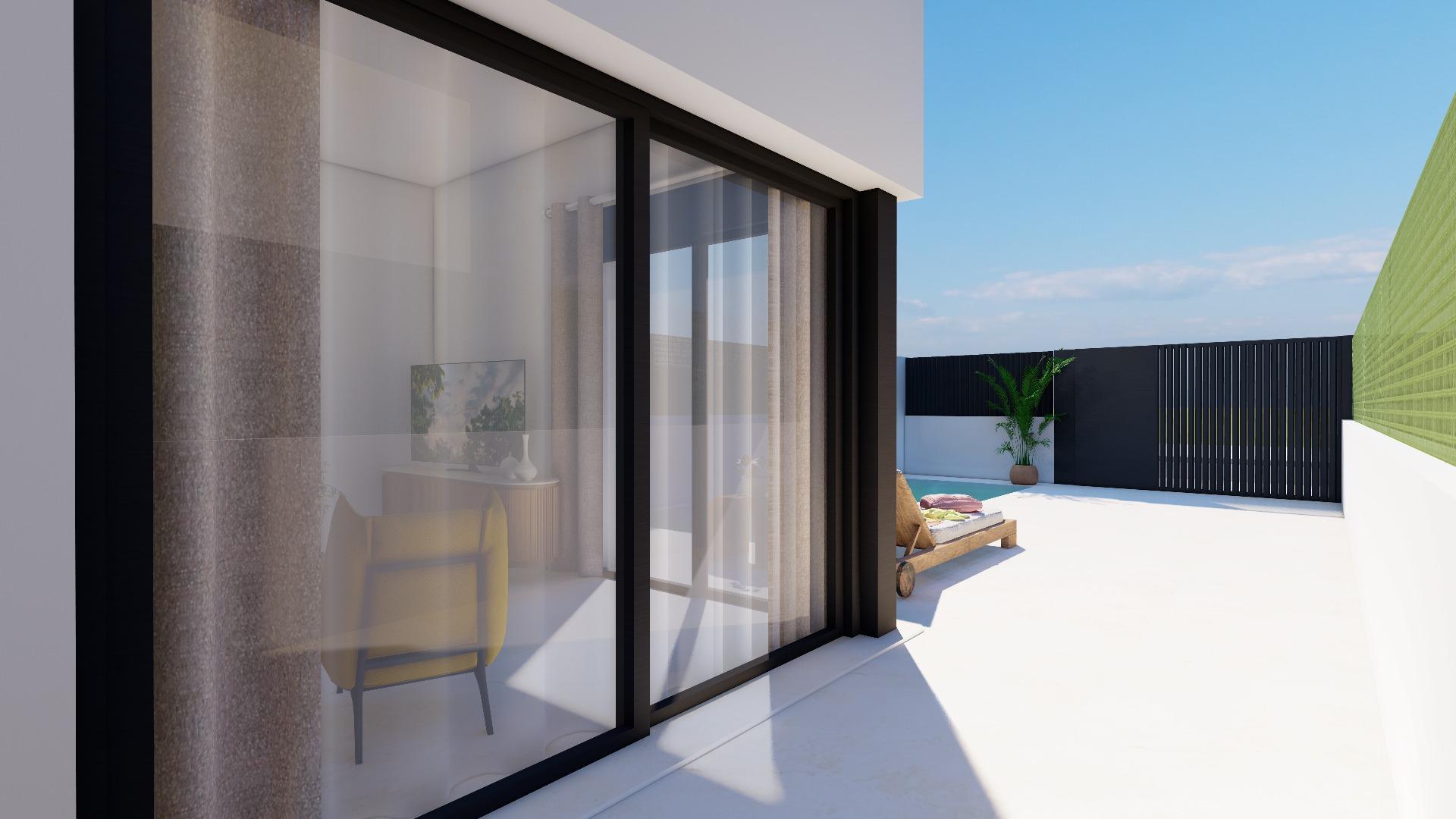 Villa obra nueva con piscina en Santiago de la Ribera | 3 Dorm.