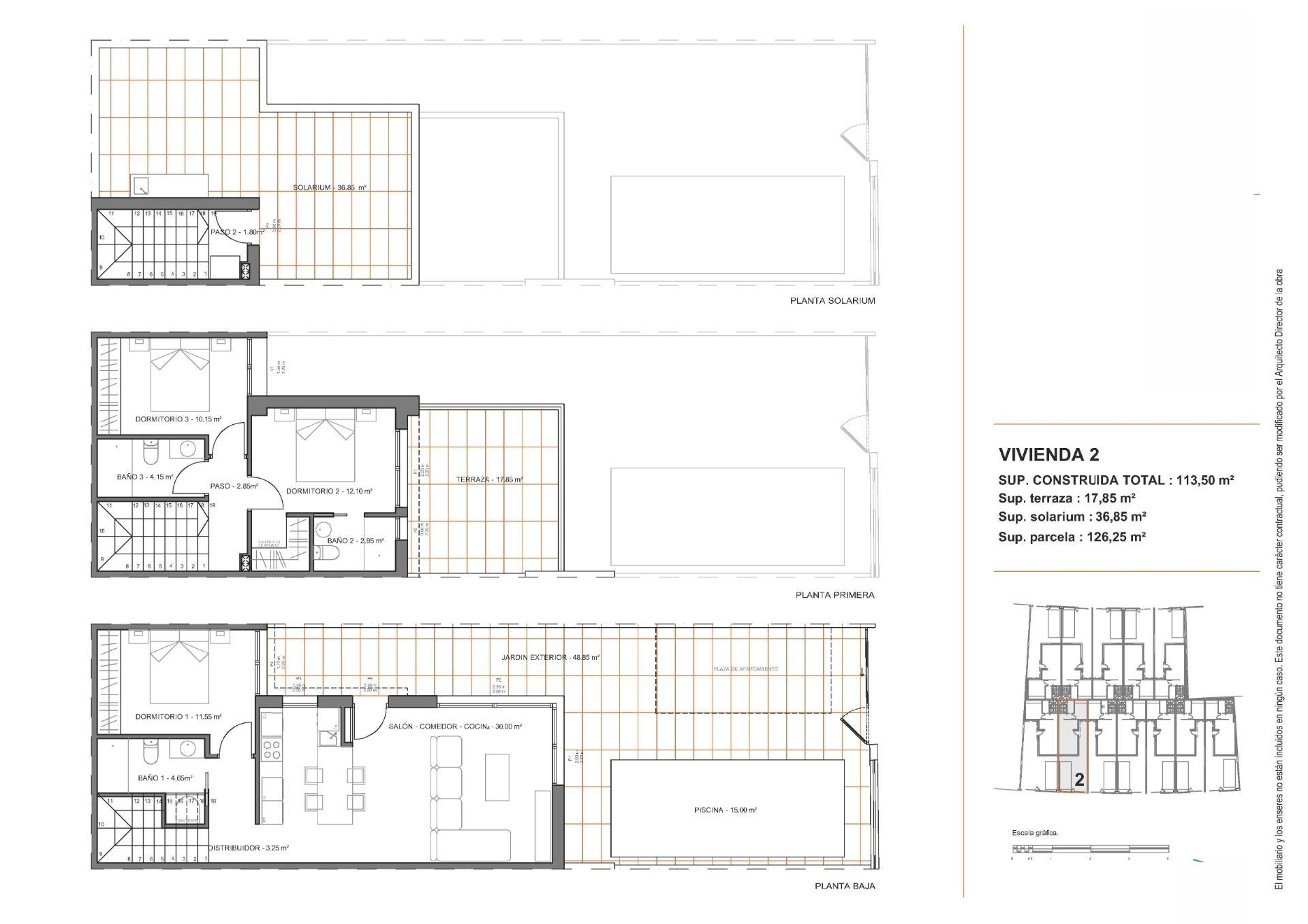 Villa obra nueva con piscina en Santiago de la Ribera | 3 Dorm.