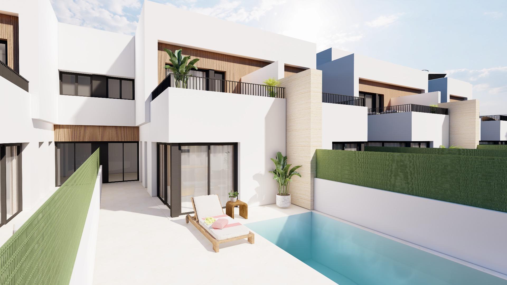 Villa obra nueva con piscina en Santiago de la Ribera | 3 Dorm.