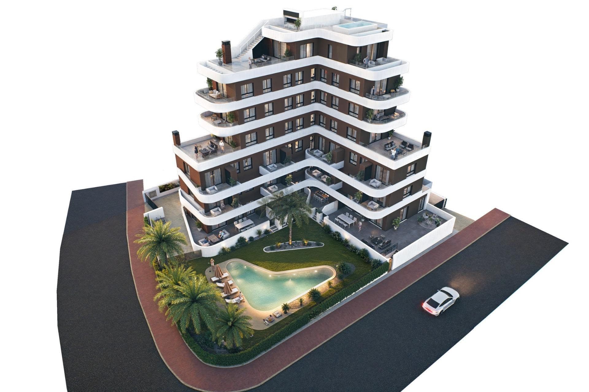 Apartamento Obra Nueva con Piscina Privada en Guardamar del Segura — 2 Dorm