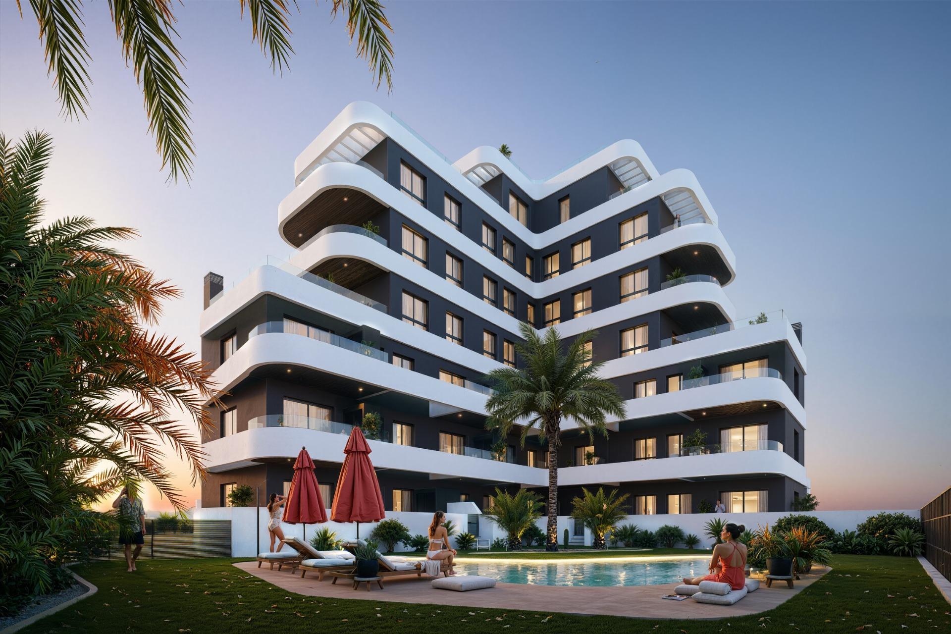 Apartamento Obra Nueva con Piscina Privada en Guardamar del Segura — 2 Dorm