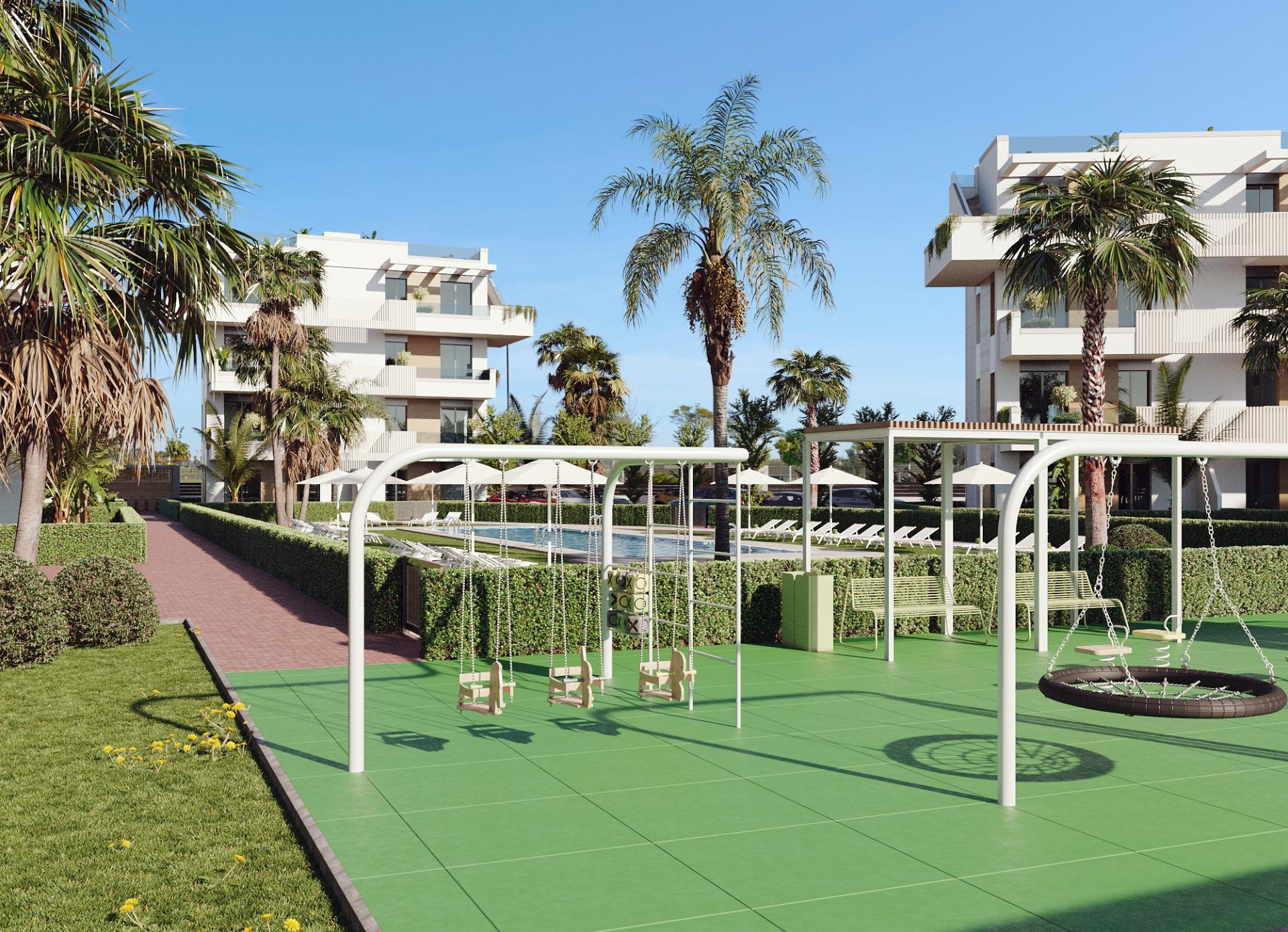 Apartamento obra nueva con piscina privada en Torre Pacheco — 2 hab.