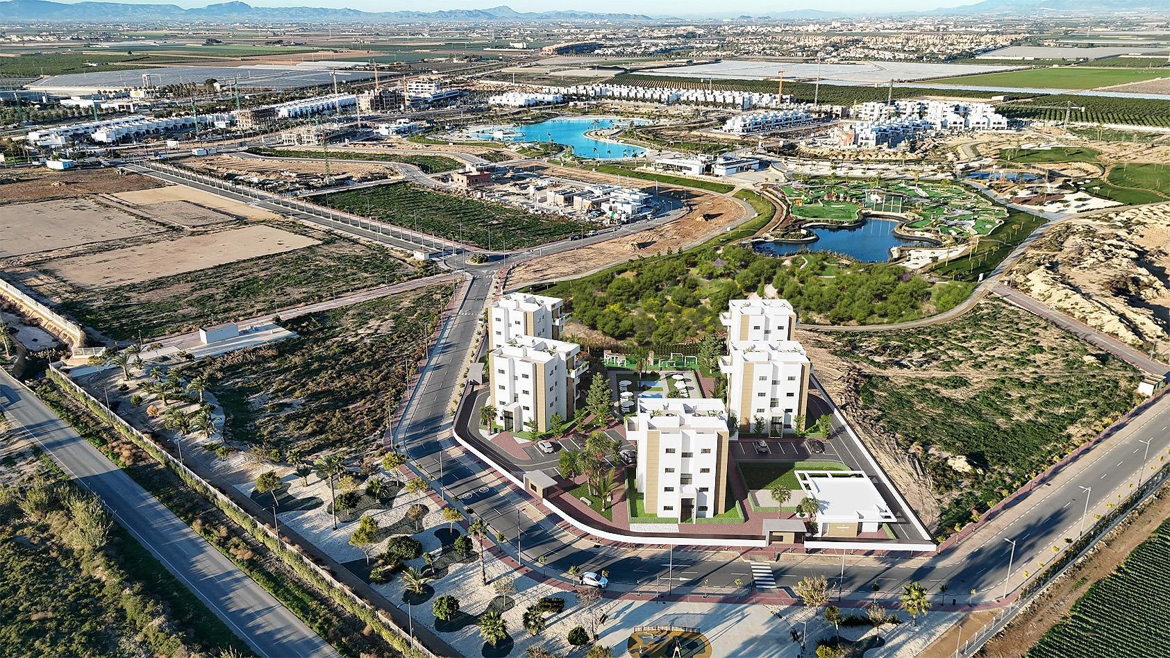 Apartamento obra nueva con piscina privada en Torre Pacheco — 2 hab.