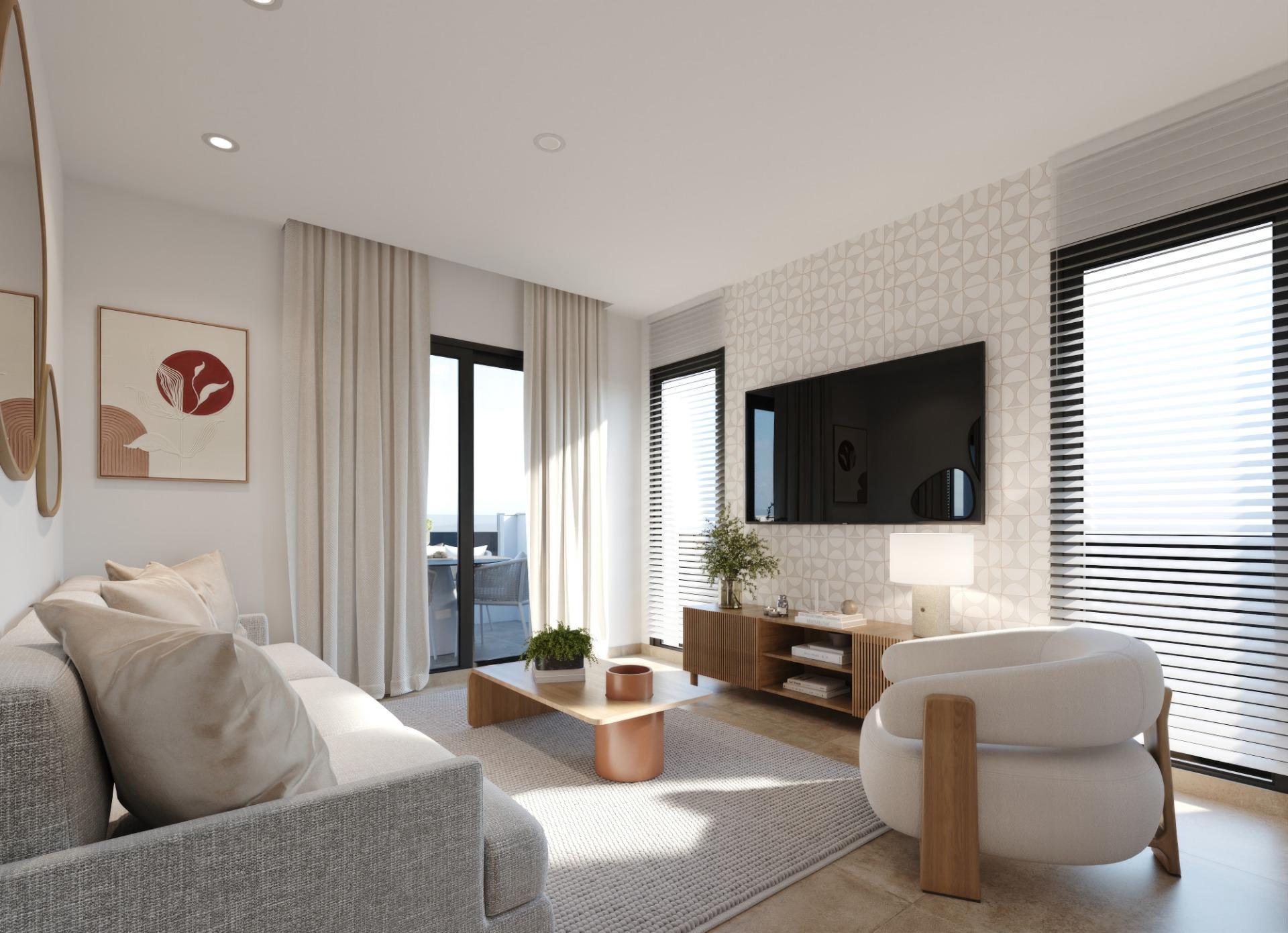 Apartamento obra nueva con piscina privada en Torre Pacheco — 2 hab.