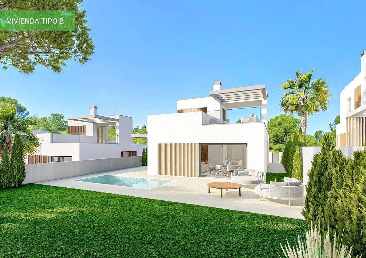 Villa de Obra Nueva en Finestrat con Piscina Privada — 3 Dorm.