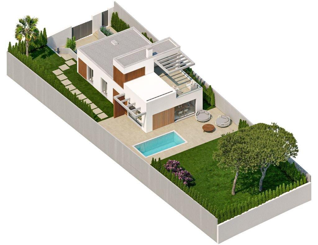 Villa de Obra Nueva en Finestrat con Piscina Privada — 3 Dorm.