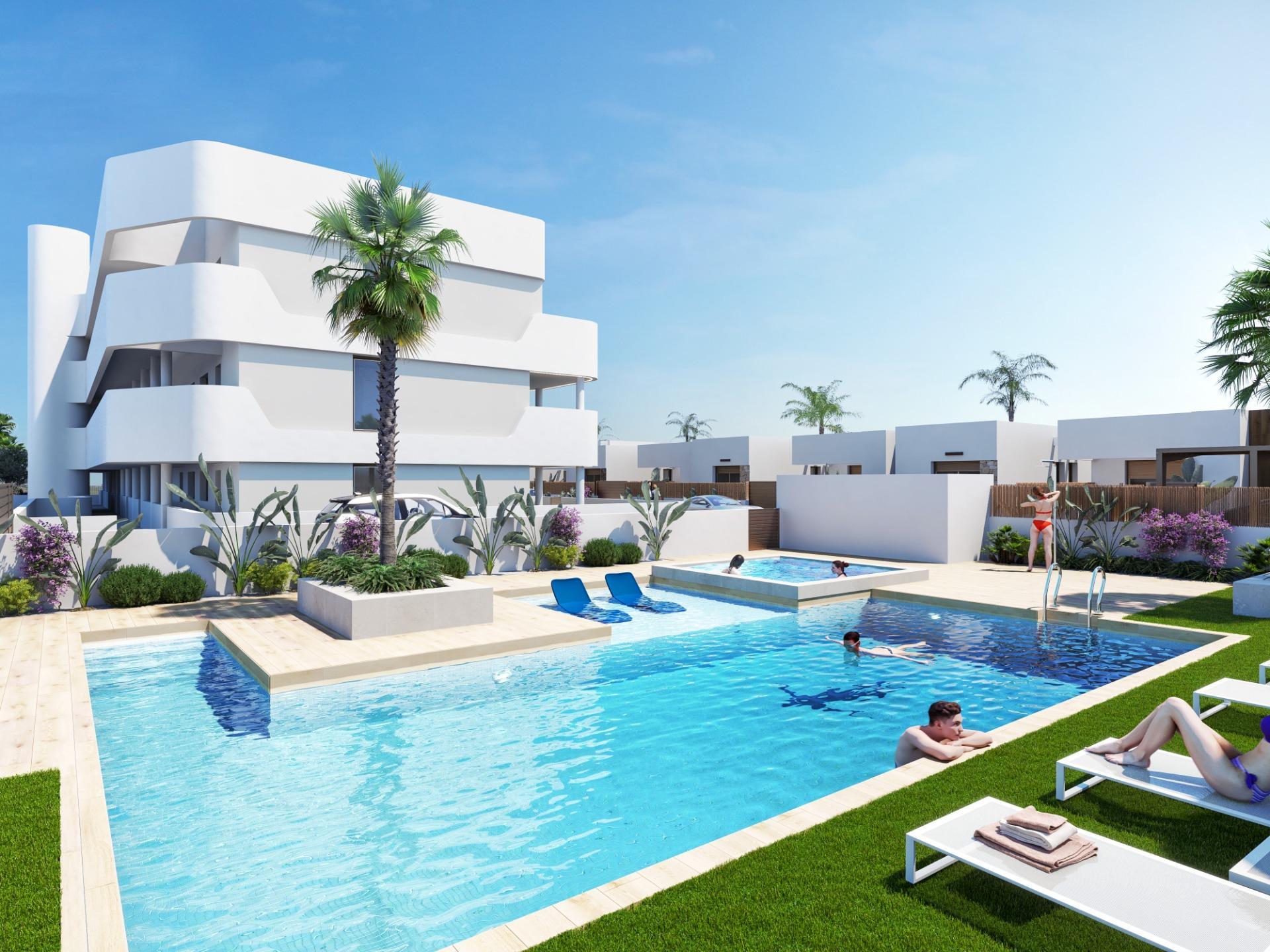 Apartamento obra nueva en Los Alcázares con piscina privada