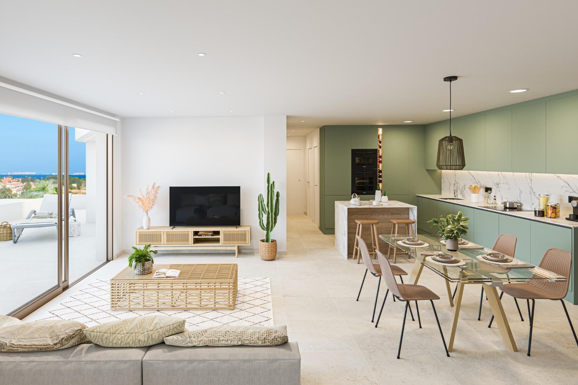 Apartamento obra nueva en Los Alcázares con piscina privada