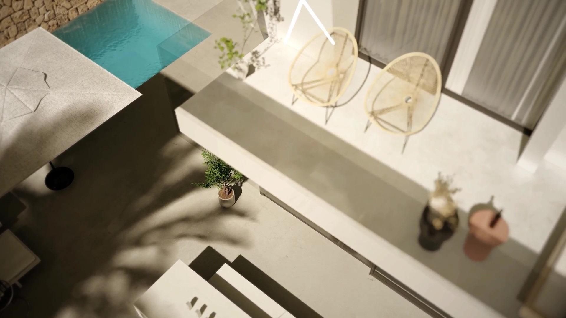 Villa Obra Nueva Primera Línea Playa Puerto de Mazarrón — Piscina y Solárium