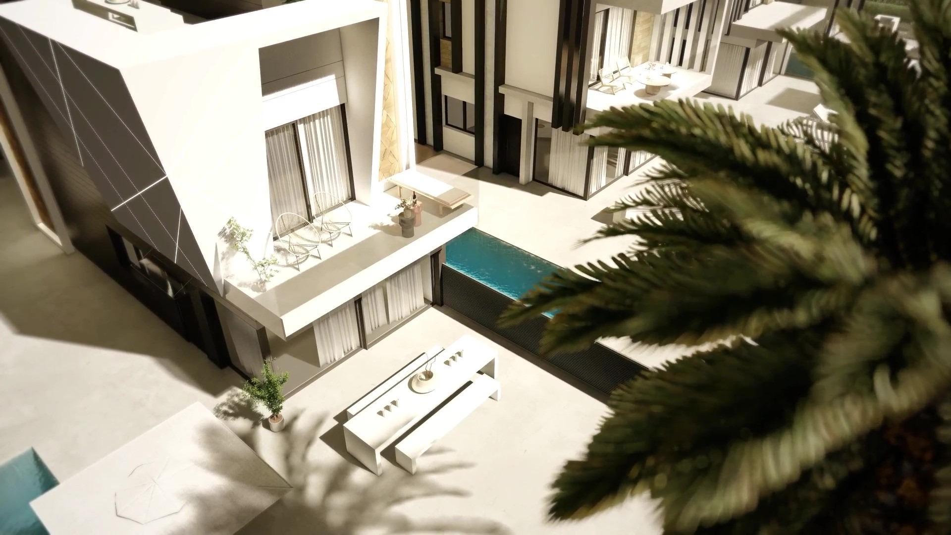 Villa Obra Nueva Primera Línea Playa Puerto de Mazarrón — Piscina y Solárium