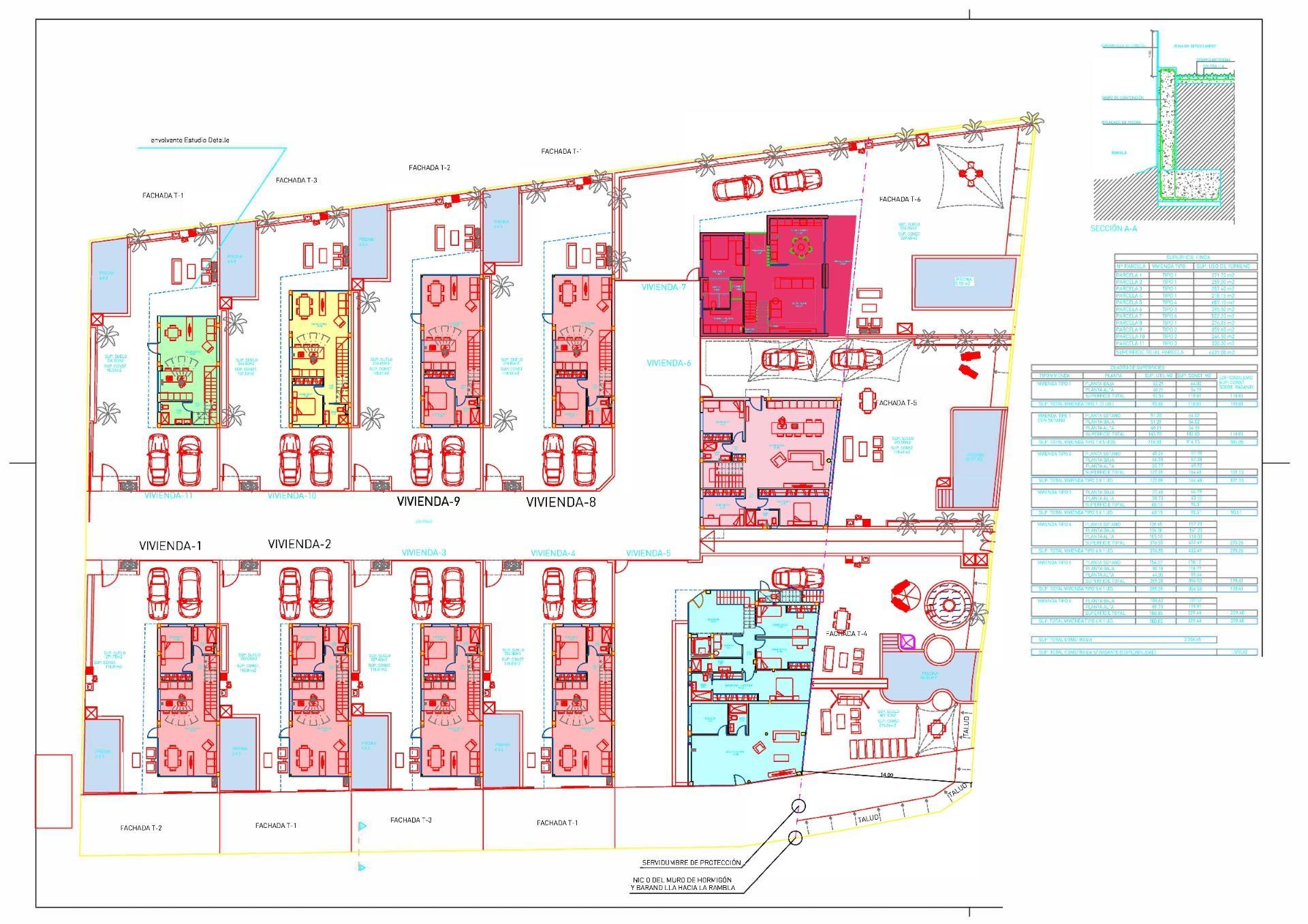 Villa Obra Nueva Primera Línea Playa Puerto de Mazarrón — Piscina y Solárium