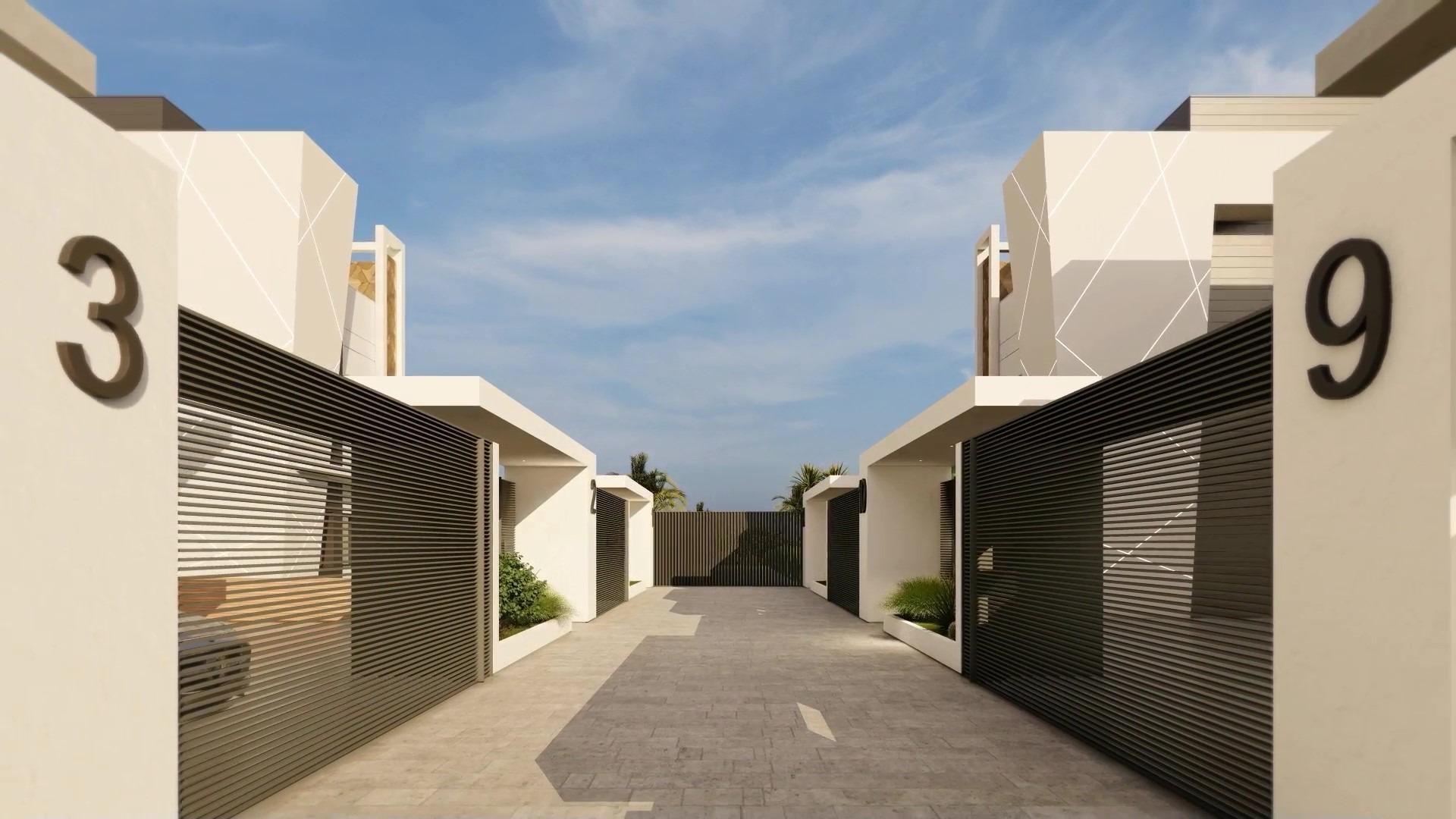Villa Obra Nueva Primera Línea Playa Puerto de Mazarrón — Piscina y Solárium