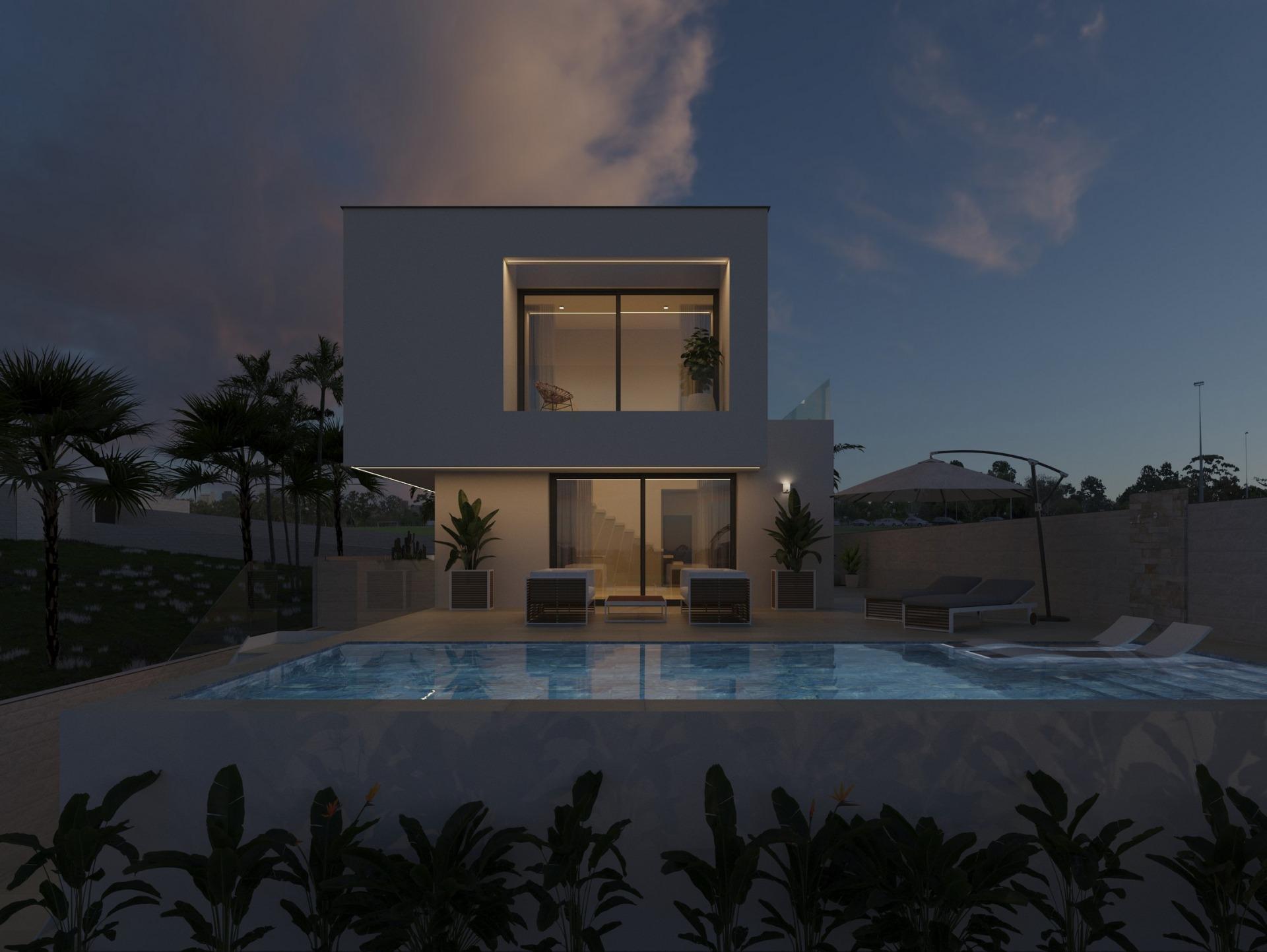 Villa Obra Nueva con Piscina Privada en Ciudad Quesada - 3 Dorm.