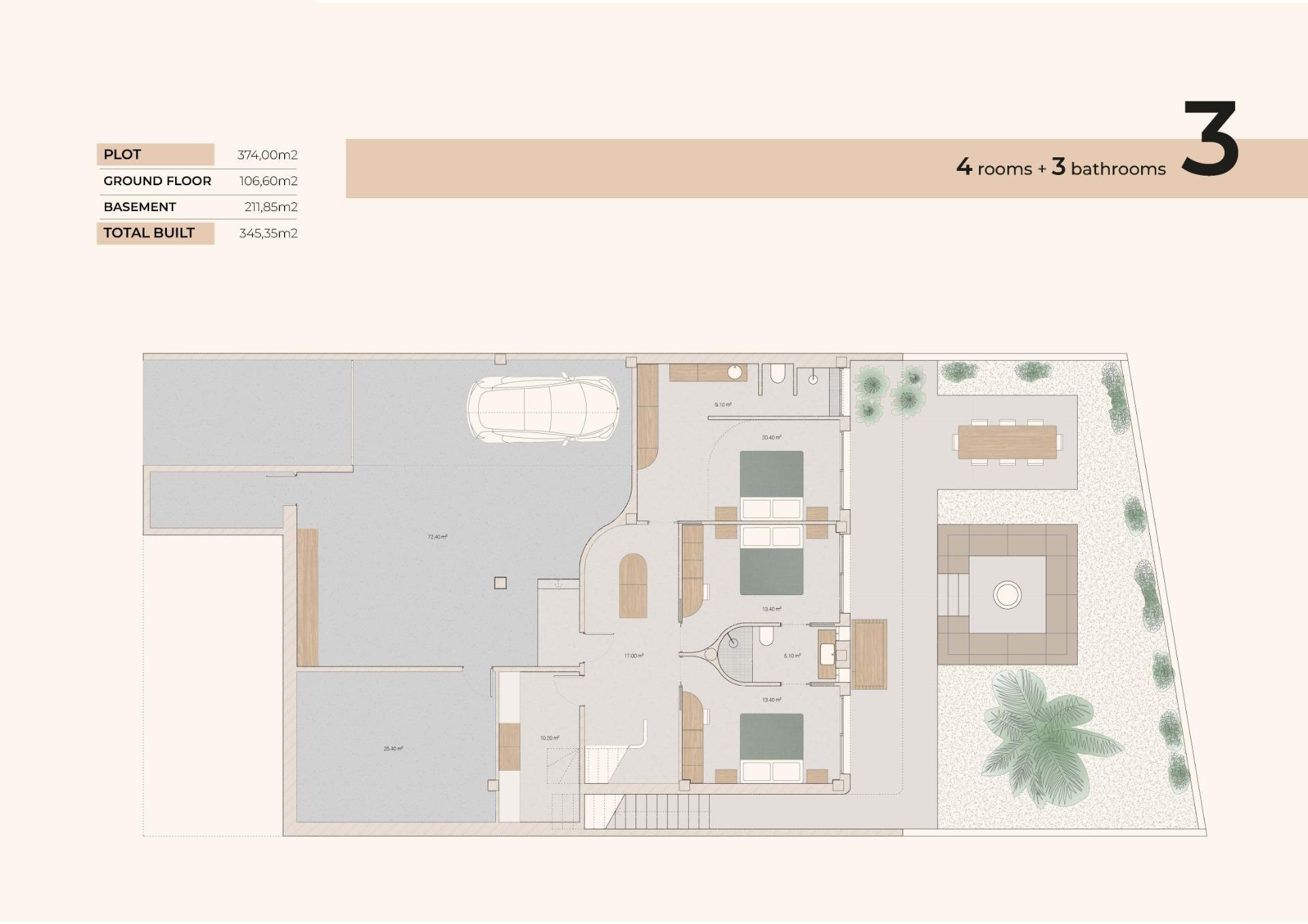 Villa de obra nueva con piscina privada en La Finca Golf, Algorfa — 4 dormitorios