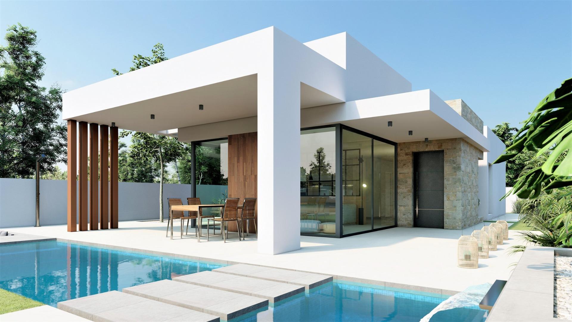 Villa obra nueva en San Fulgencio con piscina privada — 3 hab