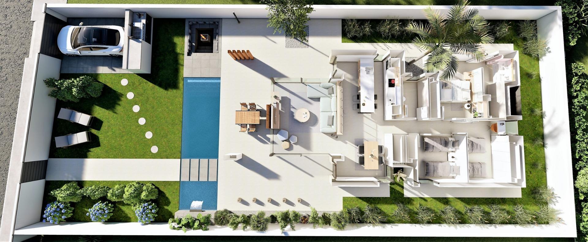 Villa obra nueva en San Fulgencio con piscina privada — 3 hab