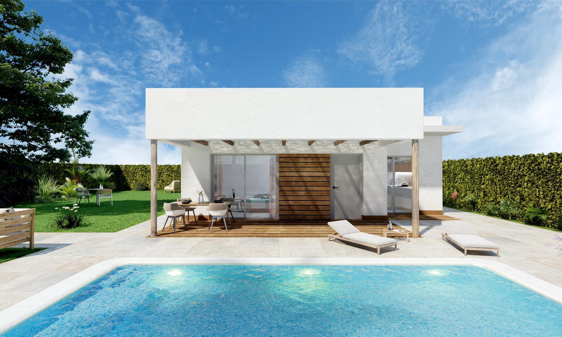 Villa obra nueva en Hondón de las Nieves - Piscina privada, 3 dorm