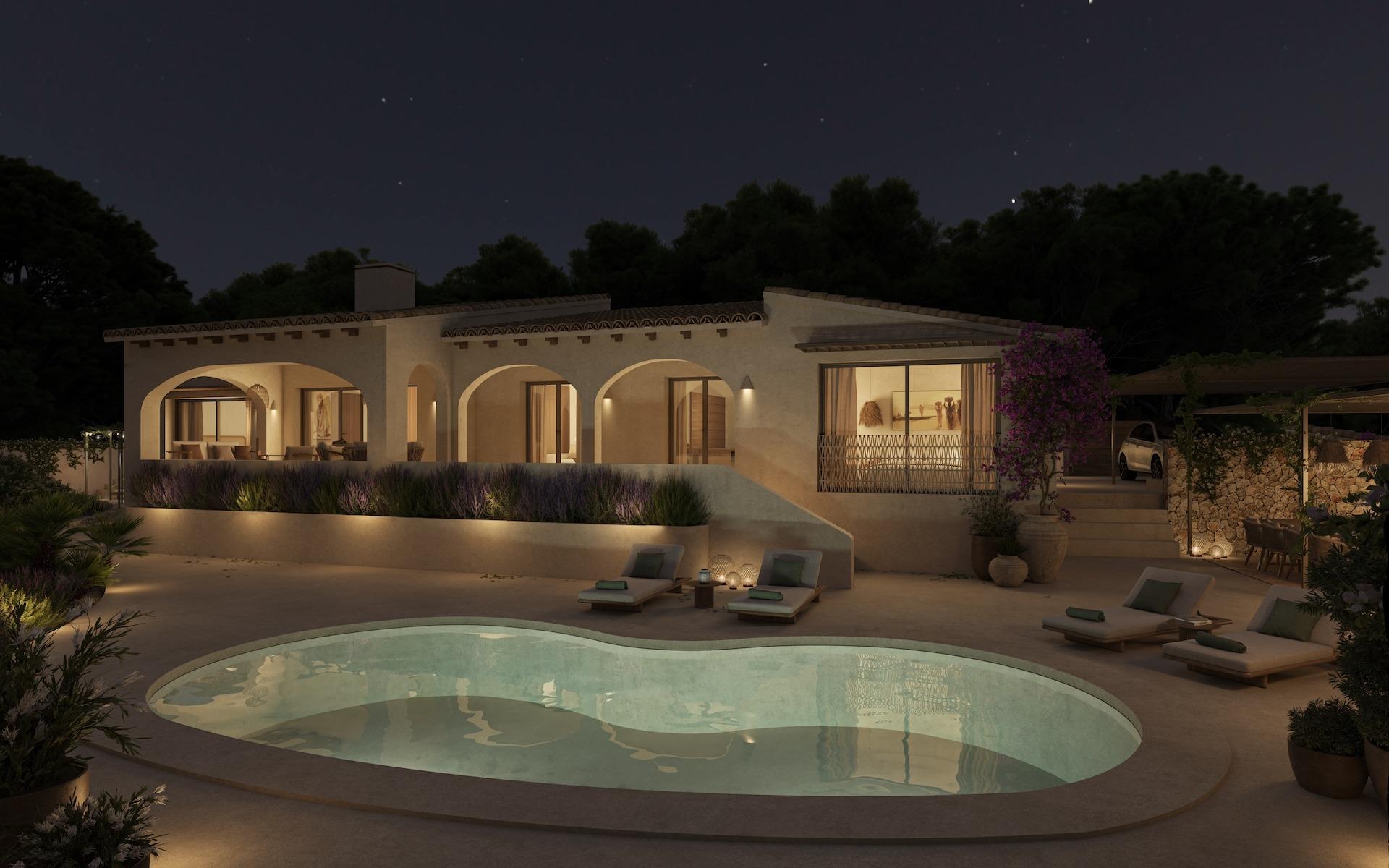 Villa Obra Nueva en Benissa con Piscina Privada — 3 Dorm.