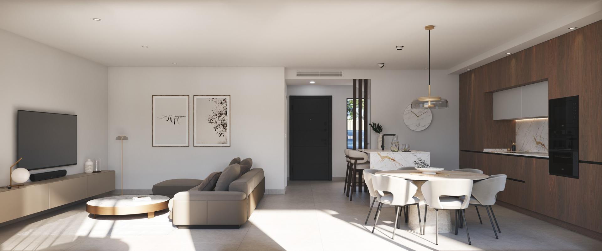 Villa obra nueva con piscina privada en San Javier — 3 dorm.