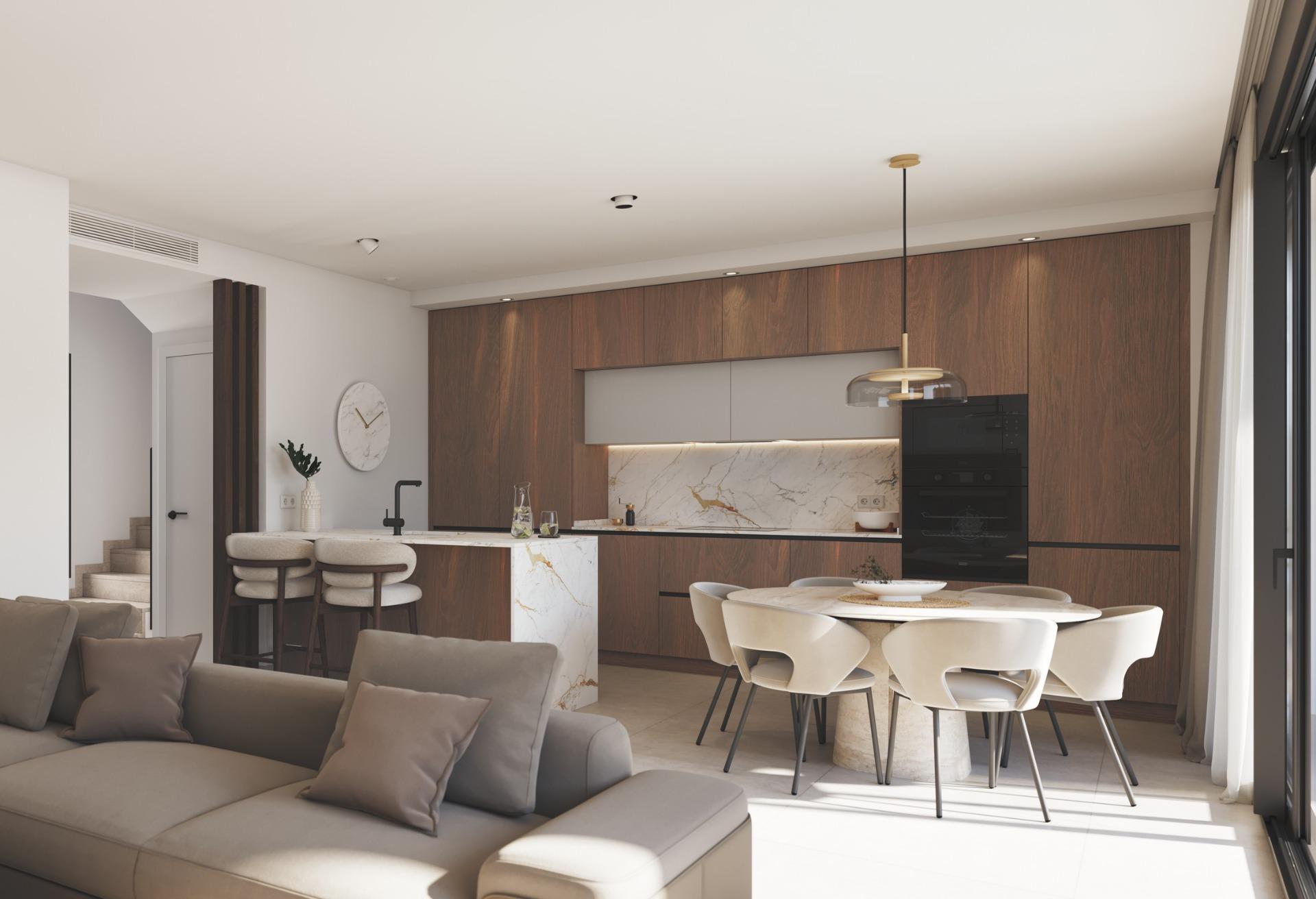 Villa obra nueva con piscina privada en San Javier — 3 dorm.