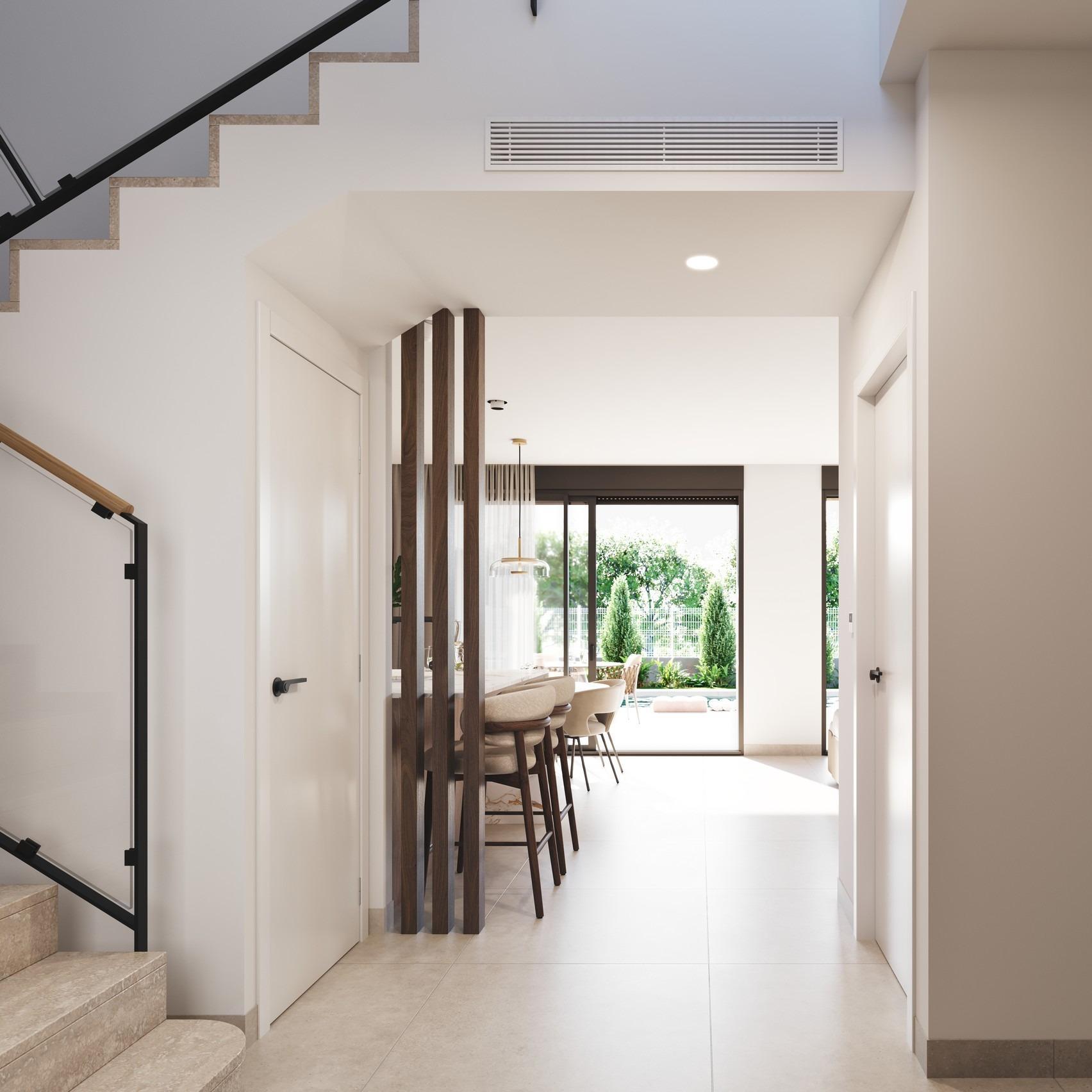 Villa obra nueva con piscina privada en San Javier — 3 dorm.