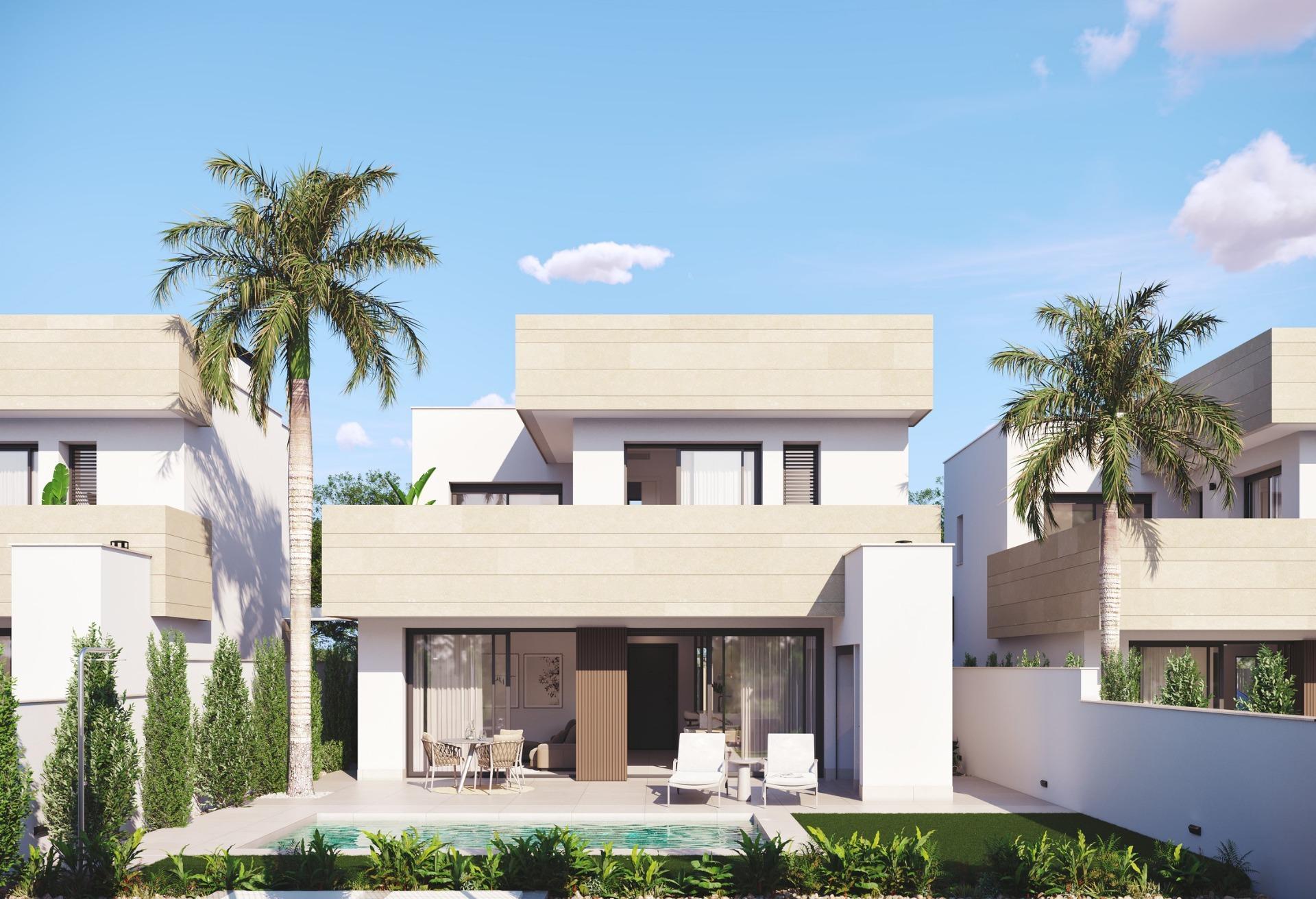 Villa obra nueva con piscina privada en San Javier — 3 dorm.