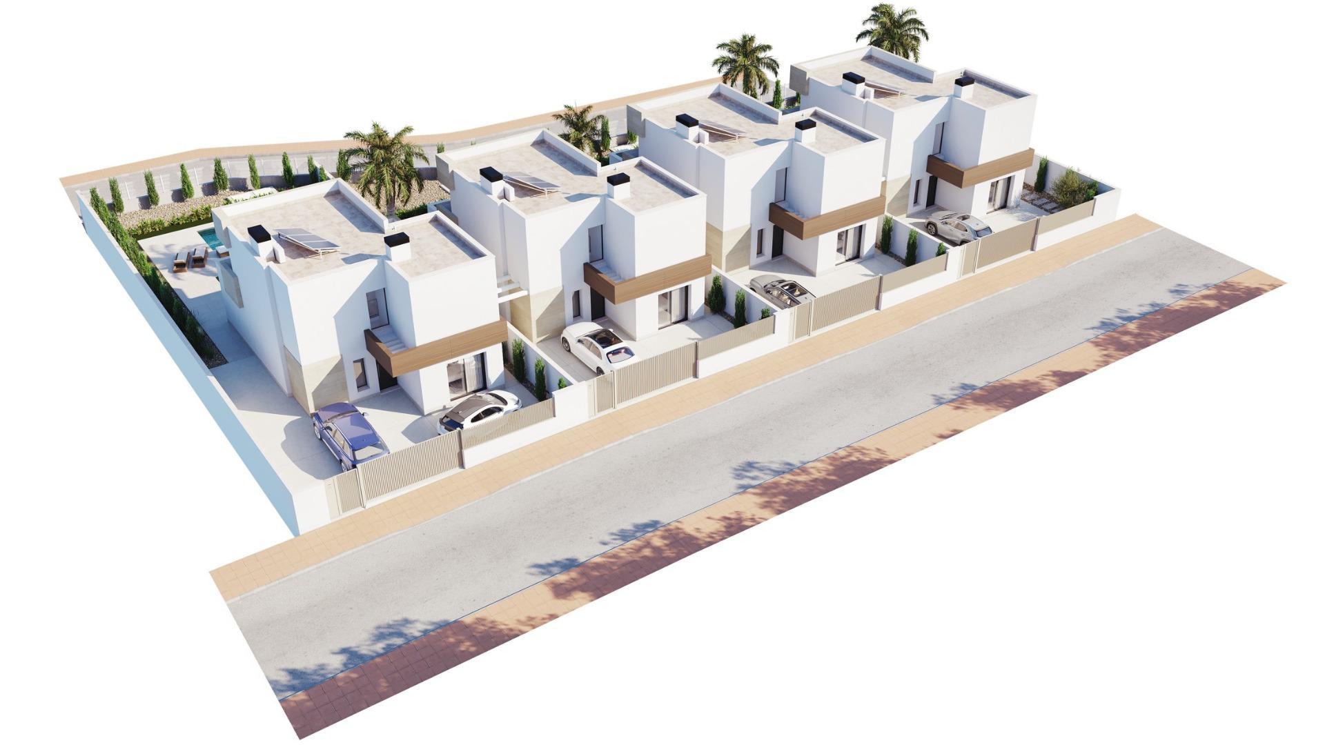 Villa obra nueva con piscina privada en San Javier — 3 dorm.