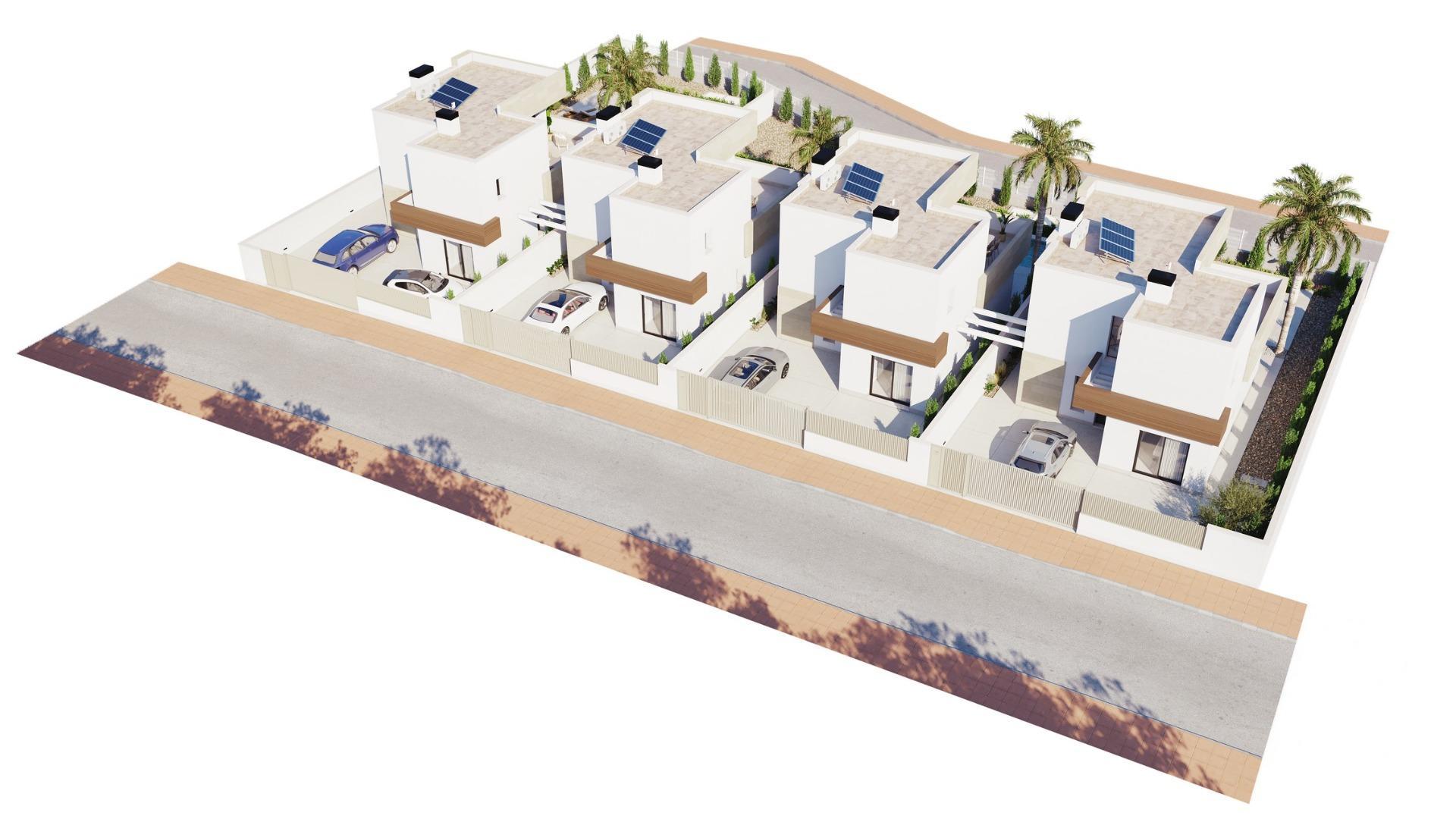 Villa obra nueva con piscina privada en San Javier — 3 dorm.