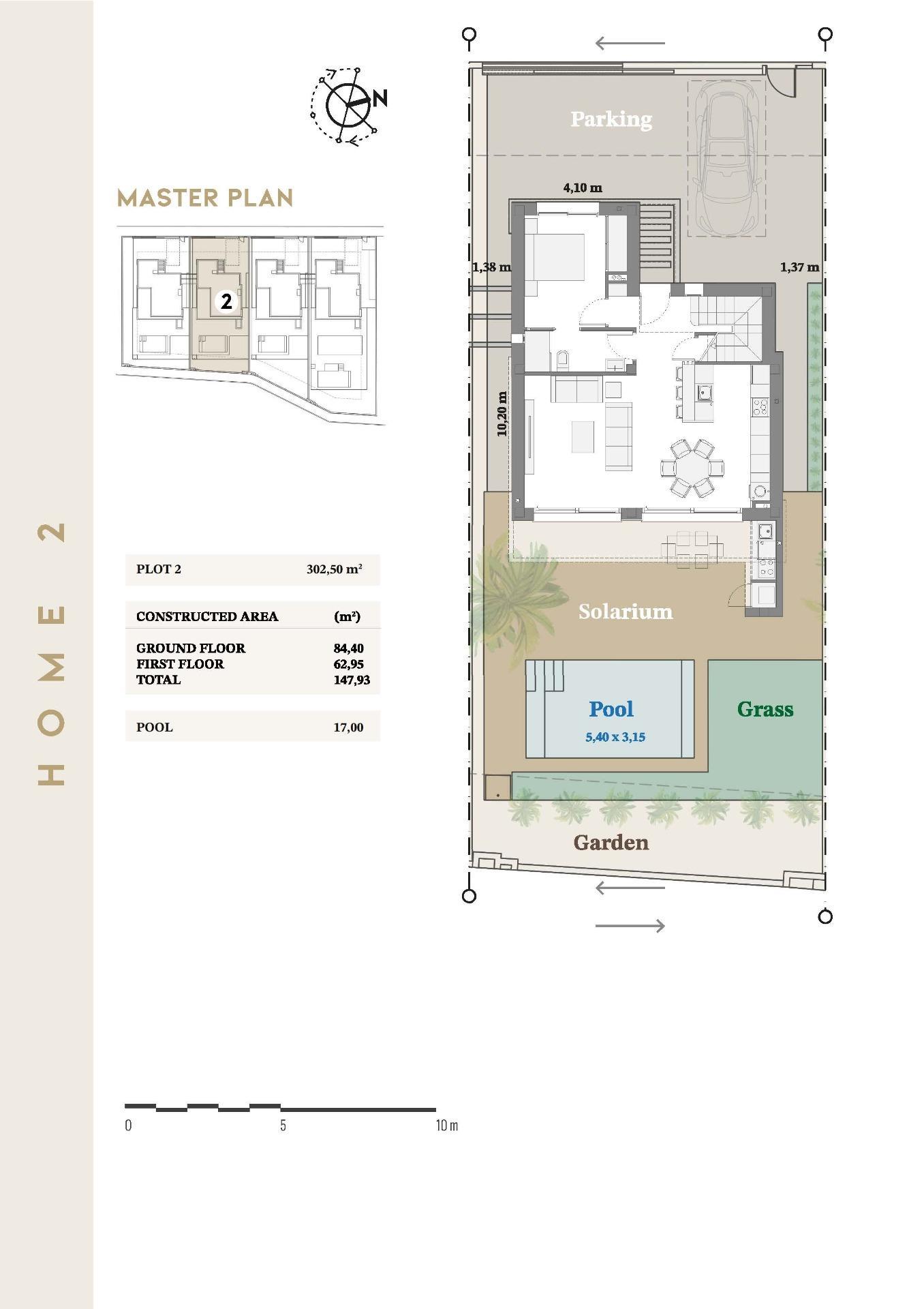 Villa obra nueva con piscina privada en San Javier — 3 dorm.